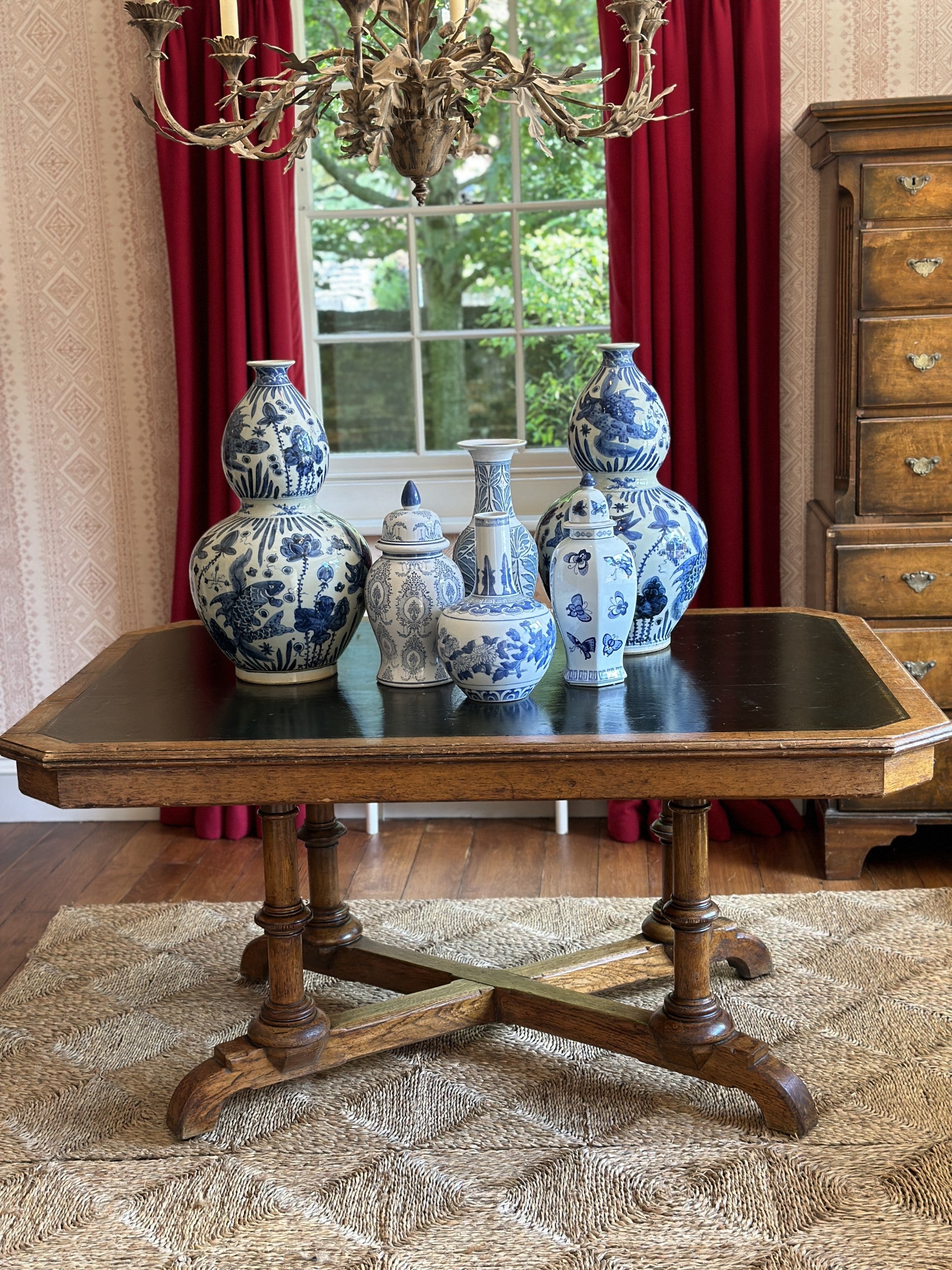 Large Oak Partner Desk by  Gillows