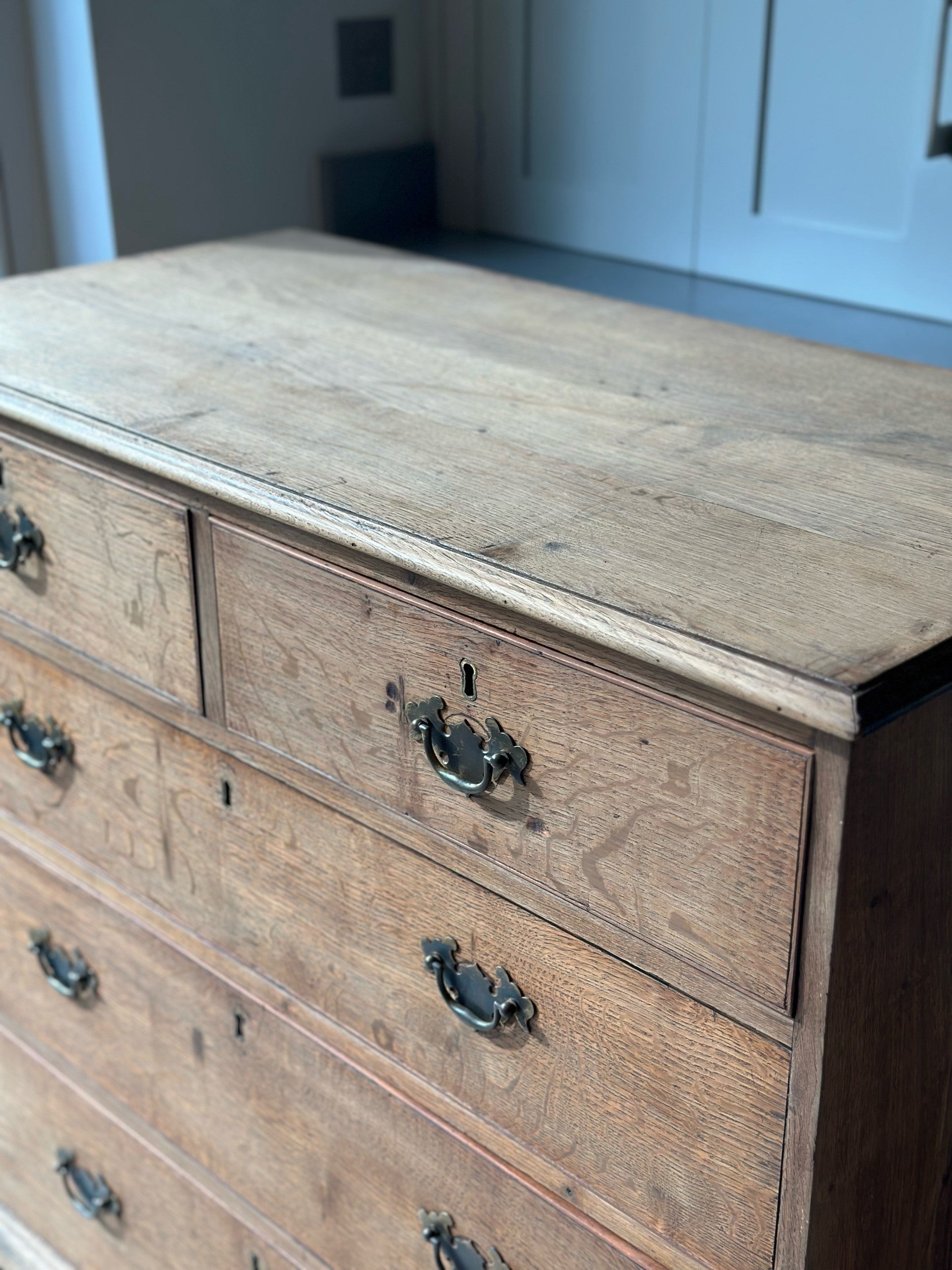 19th Century Pale Oak Chest of Drawers.