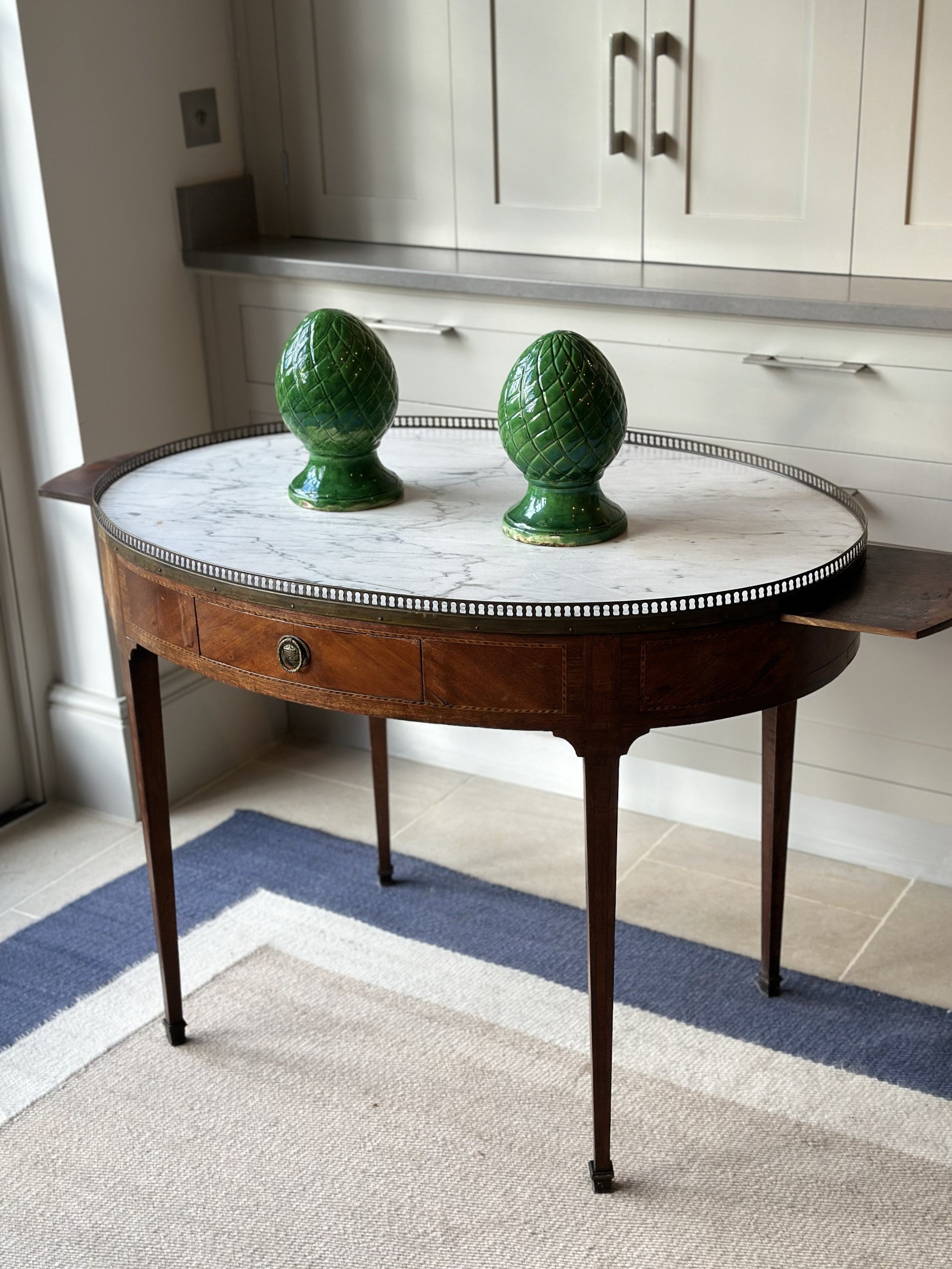 Oval Table With a Marble Top