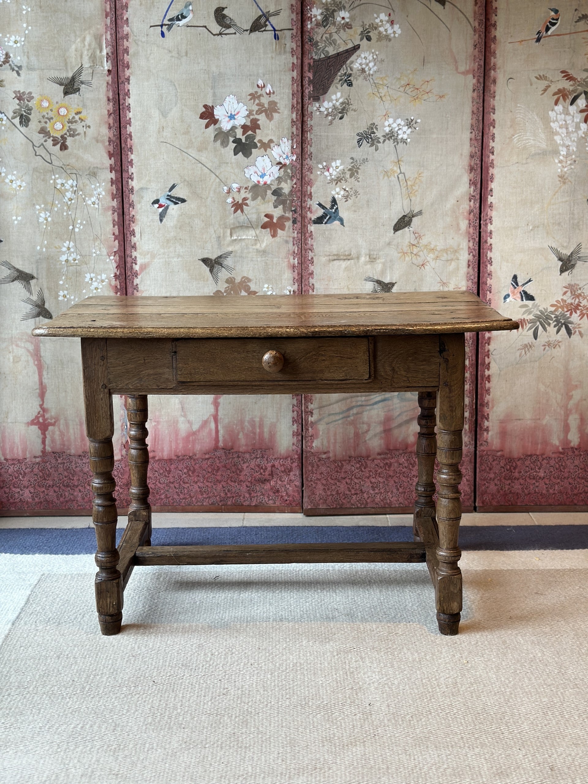 Rustic Chestnut & Oak Side Table