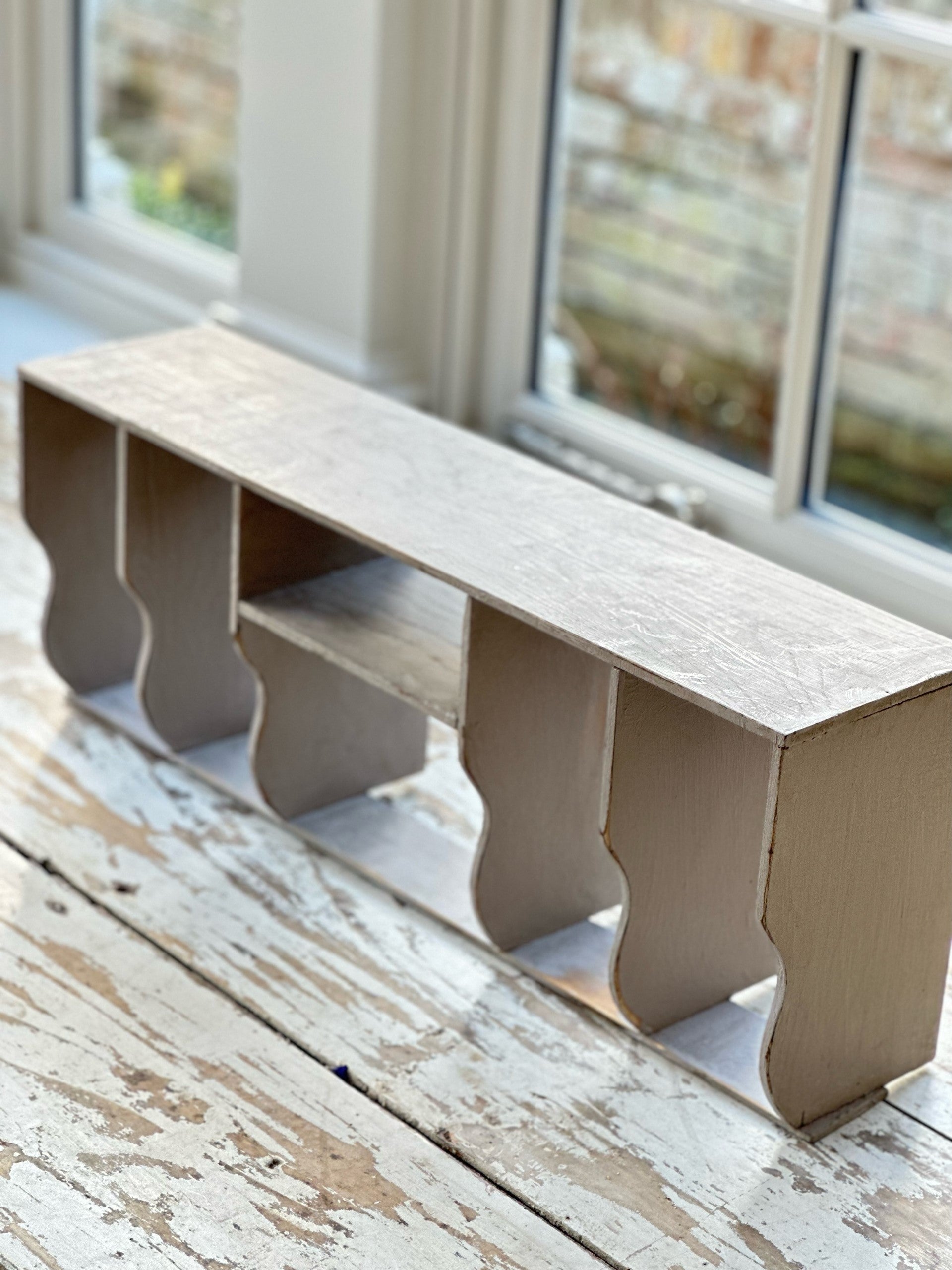 Long French Painted Desk Tidy