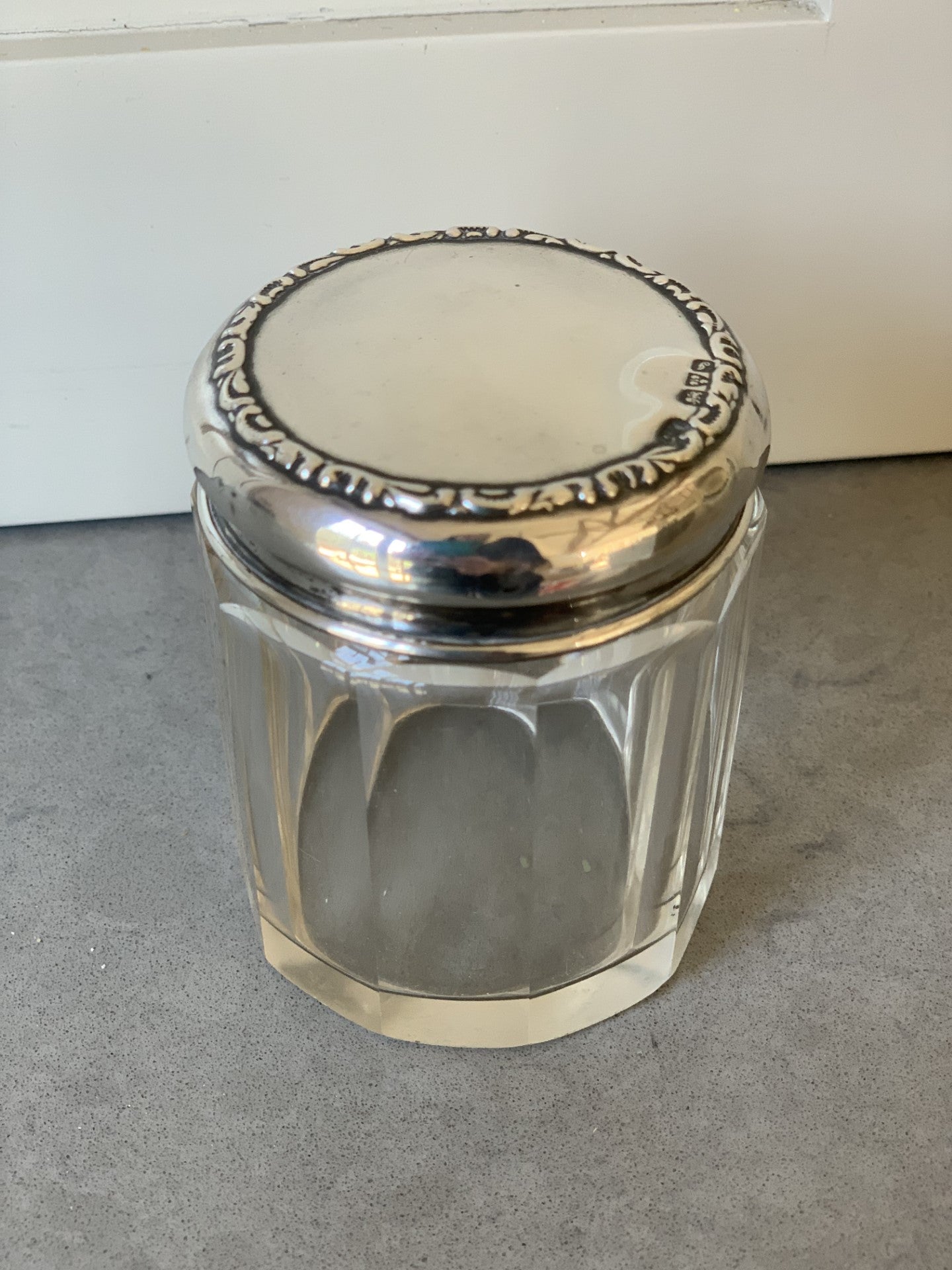 Container with Solid Silver Lid
