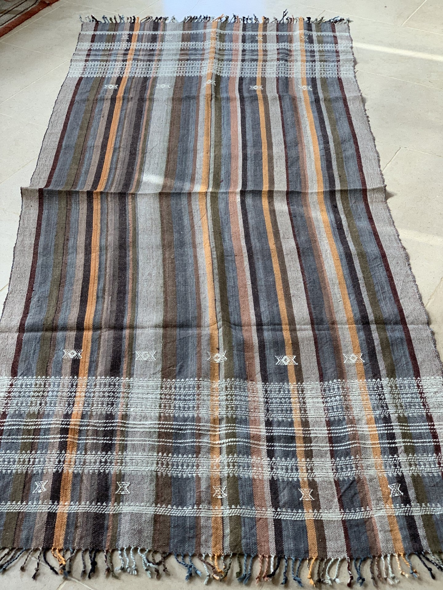 Gujarat Embroidered Camel Wool Shawl