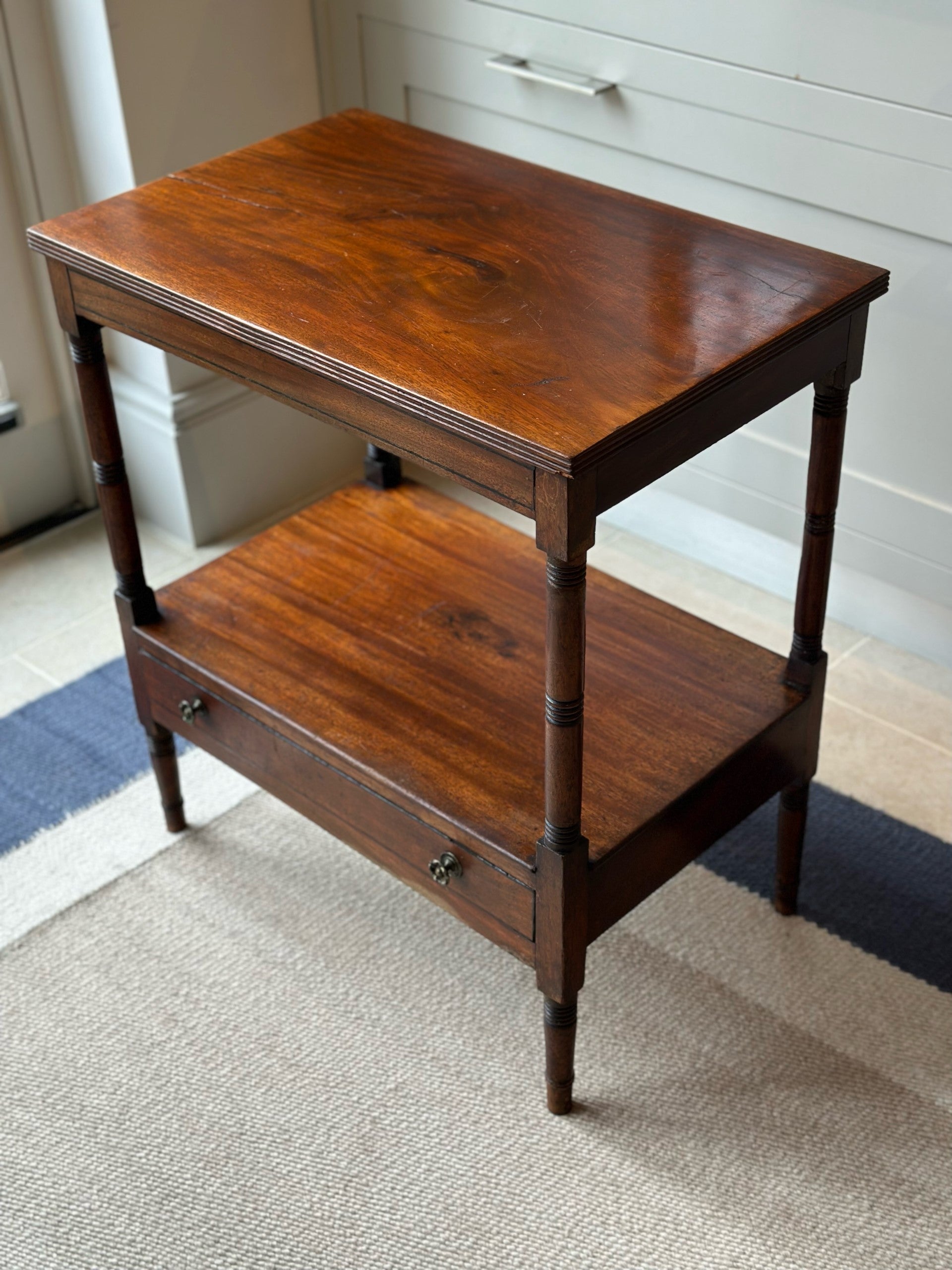 Mahogany Side Table with a Drawer
