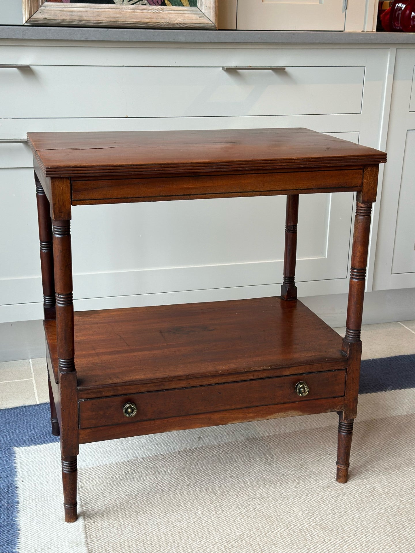 Mahogany Side Table with a Drawer