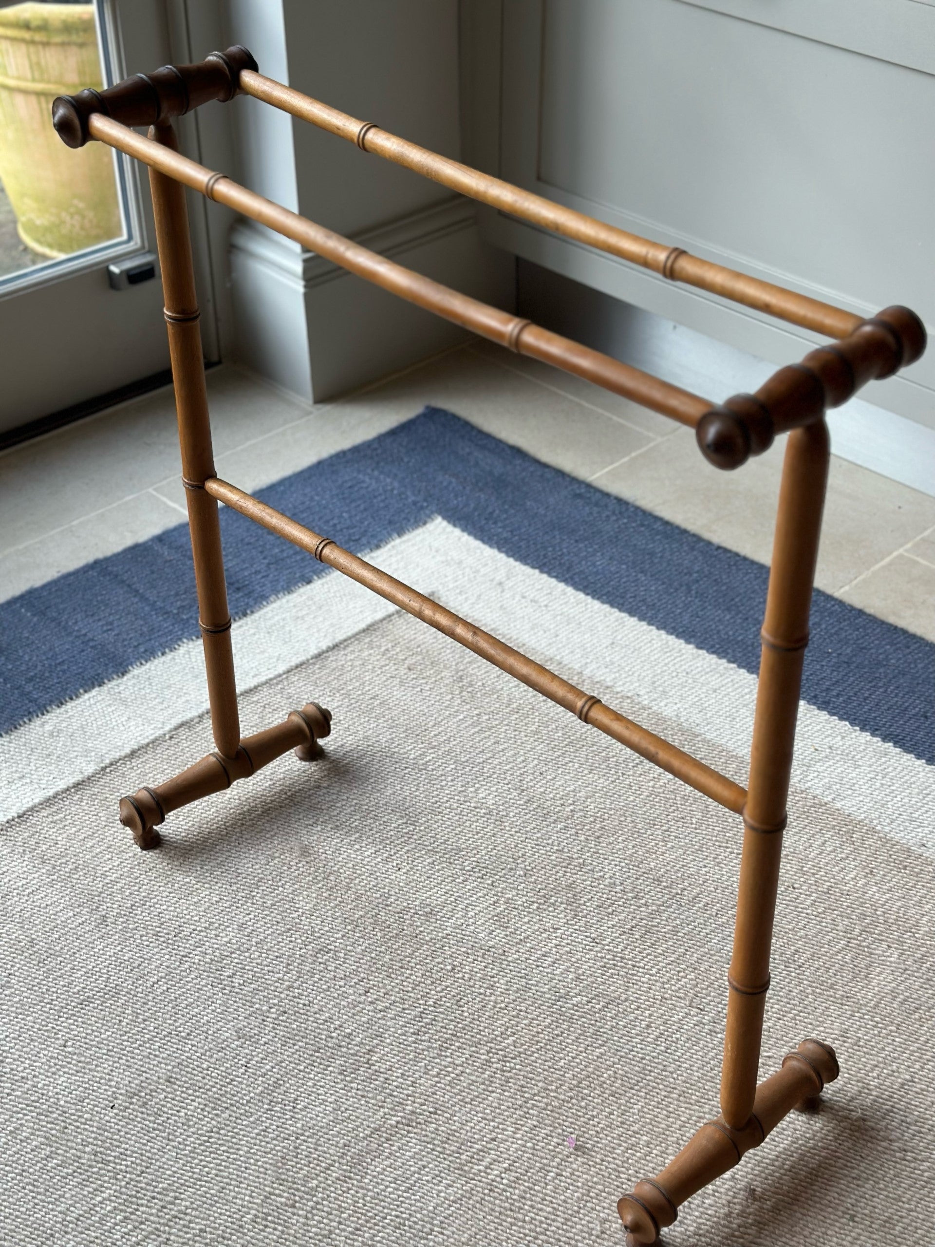 Faux Bamboo Floor Standing Towel Rail