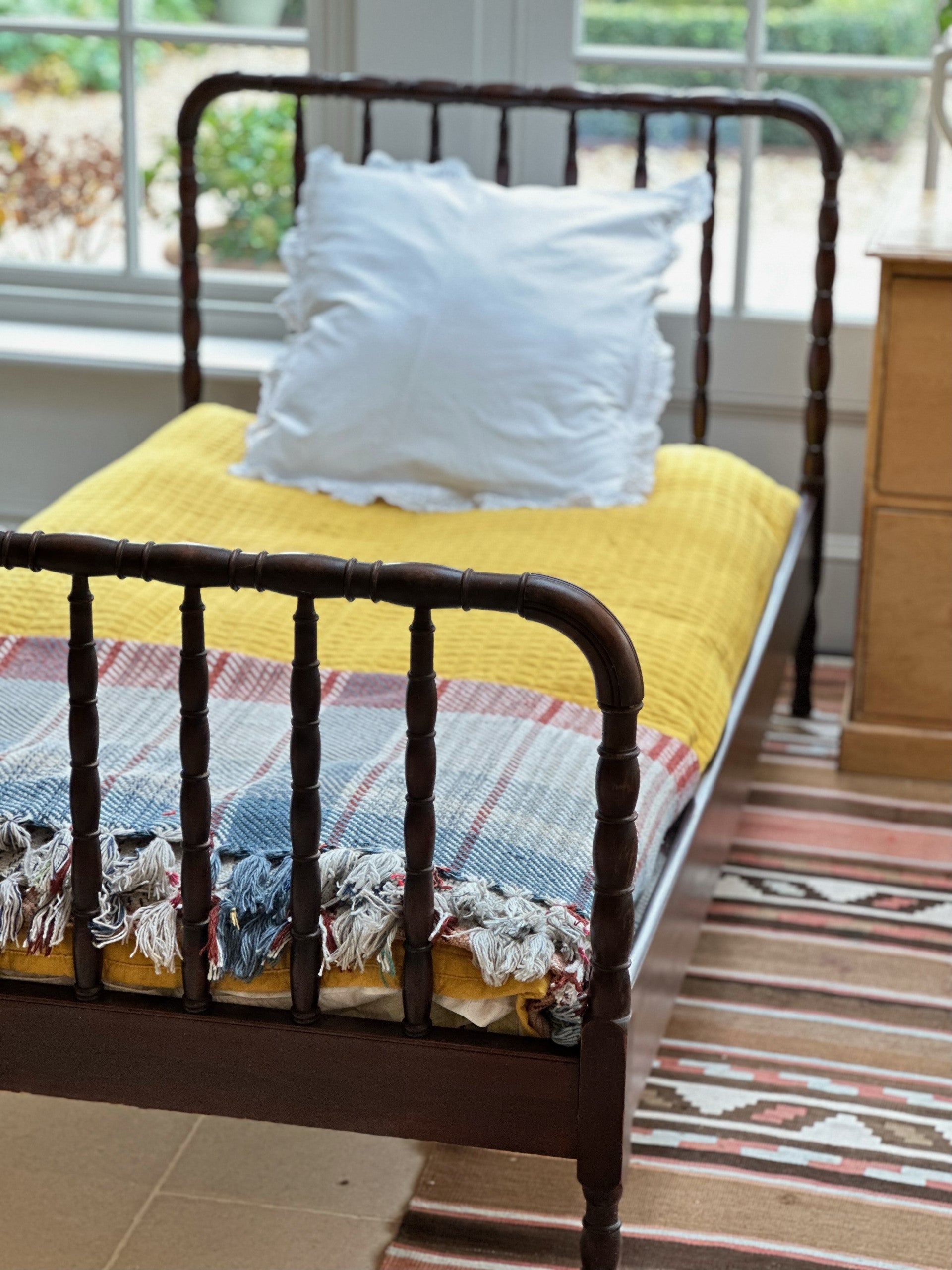 Pair of Single Wood Turned Beds