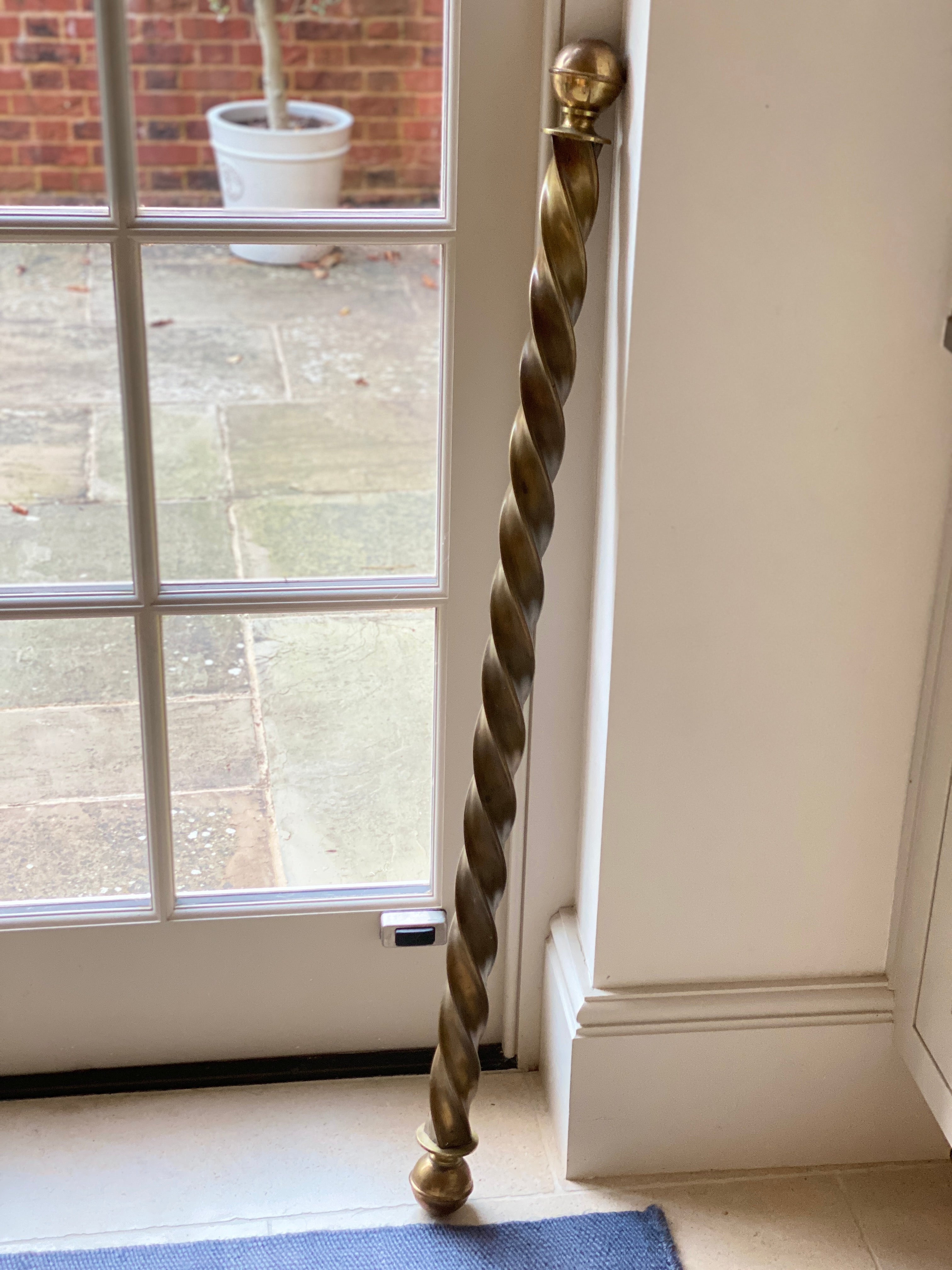Vintage Barley Twist Brass Curtain Pole