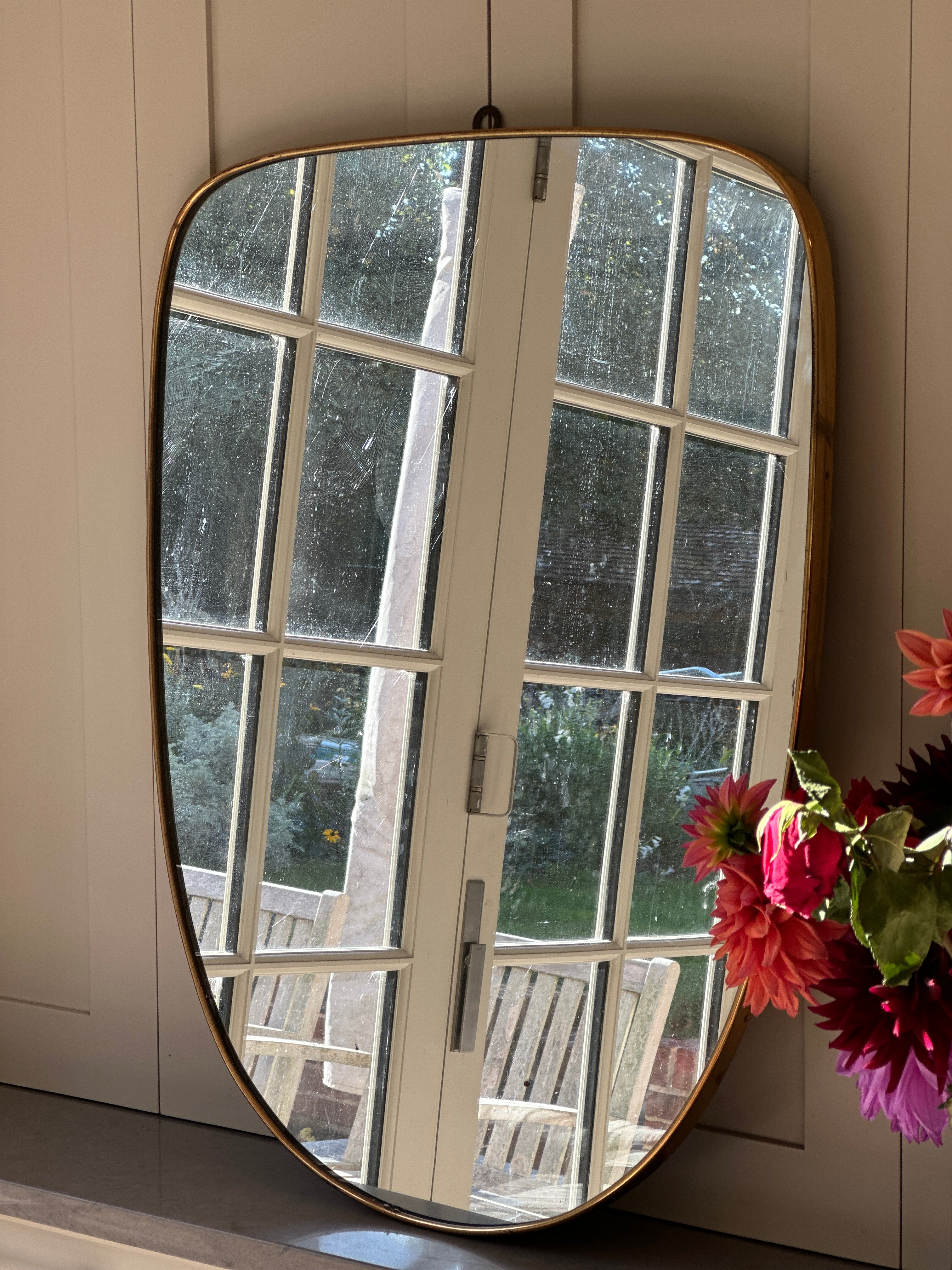 Large Italian Shield Mirror