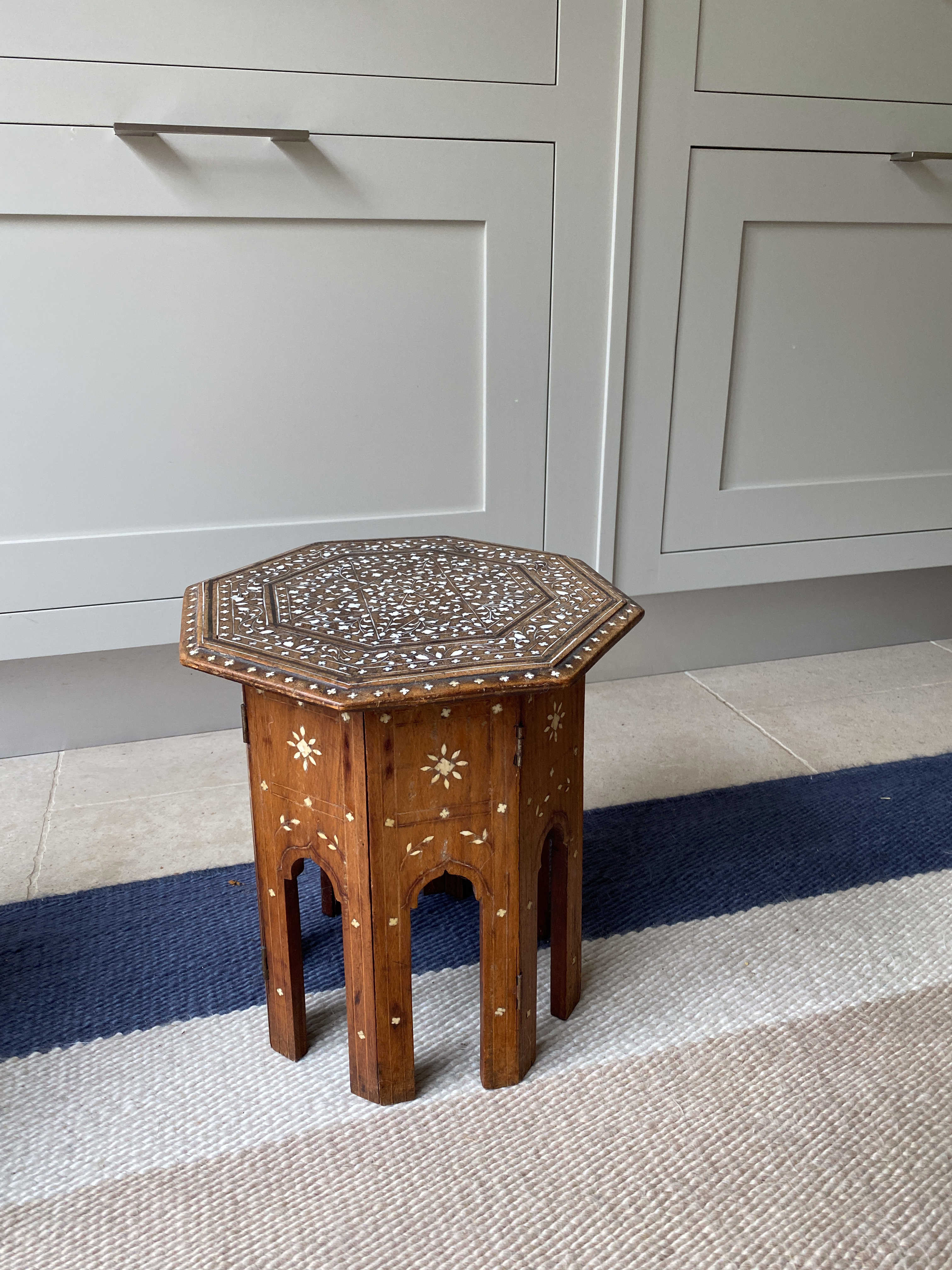 Small Antique Octagonal Hoshiarpur table no