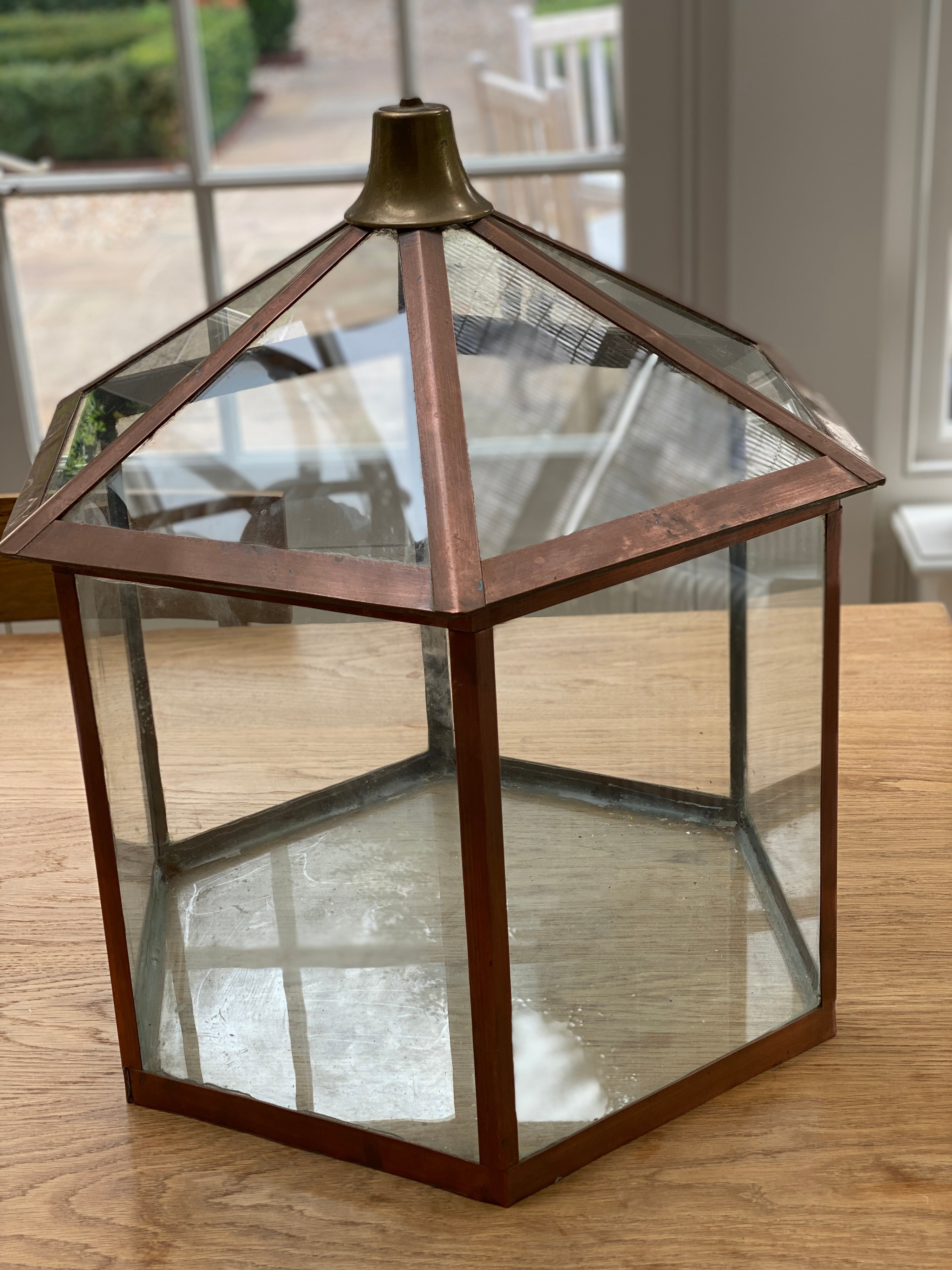 Large Vintage Copper Terrarium