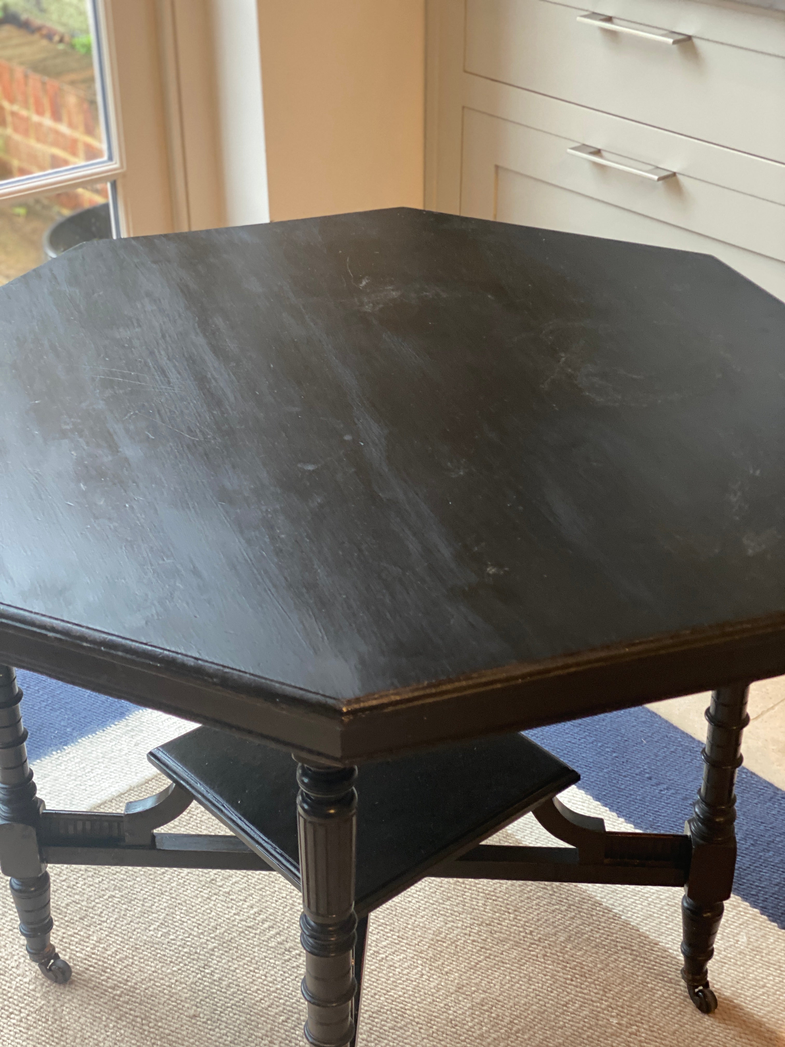 Large Ebonised Aesthetic Movement Table