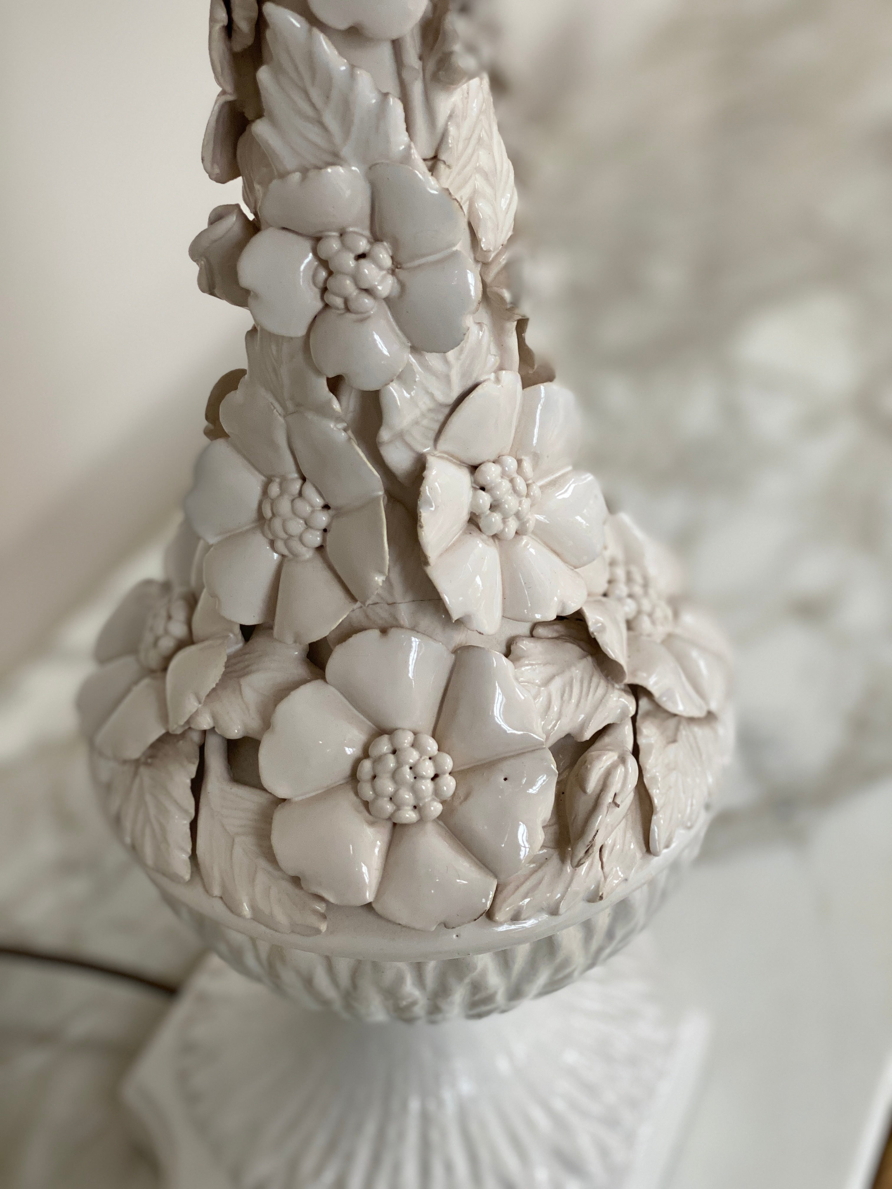 Vintage Floral Ceramic Table Lamp