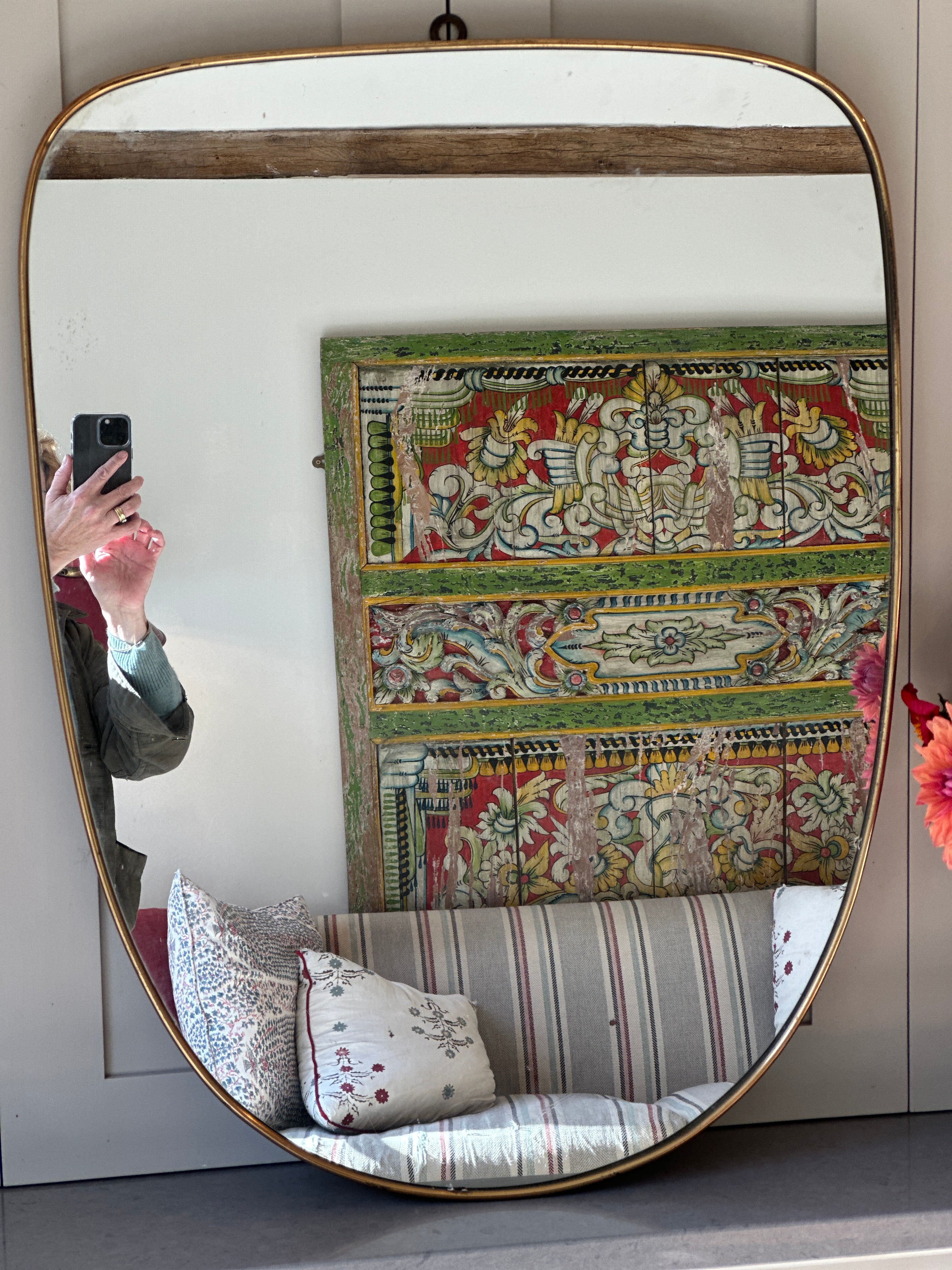 Large Italian Shield Mirror