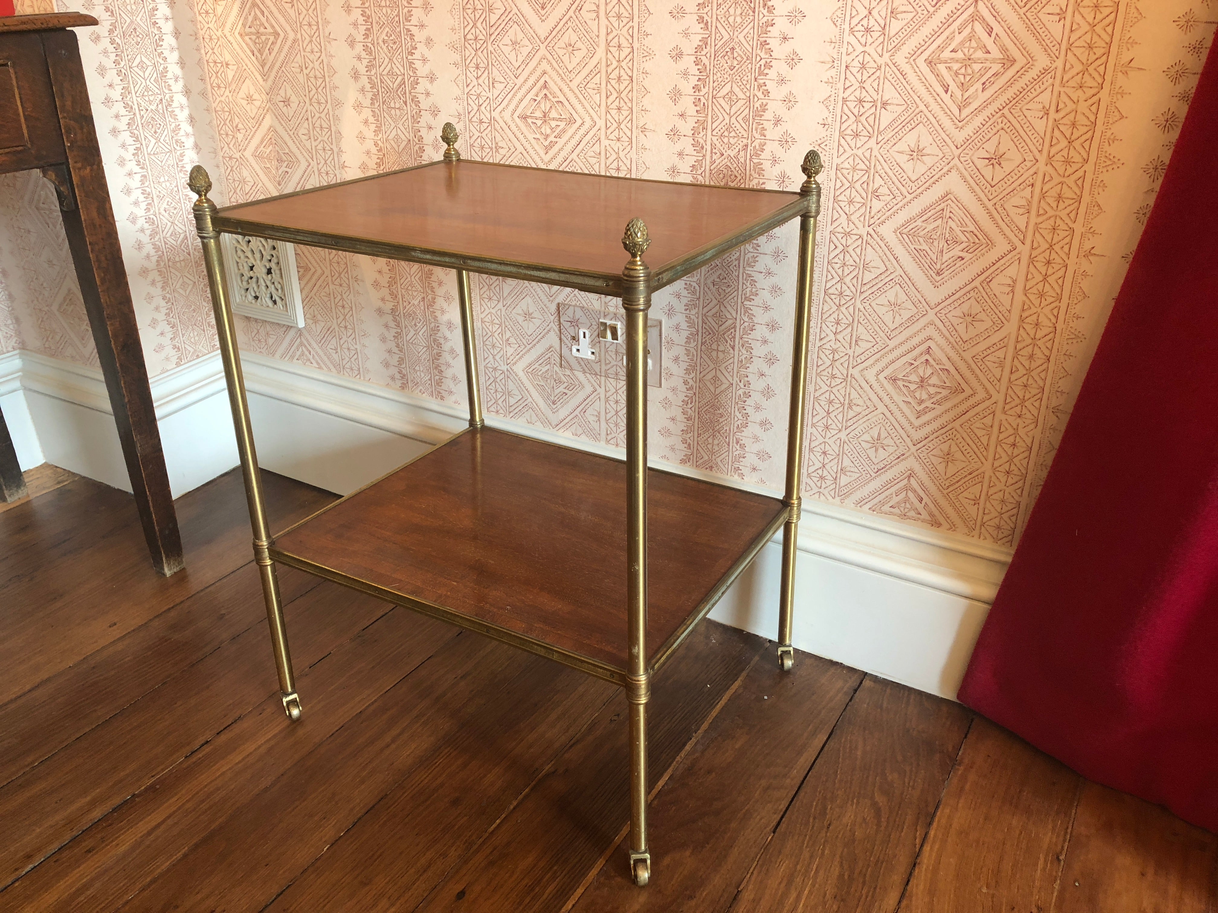 Lovely 1950s Brass Etagere End Table