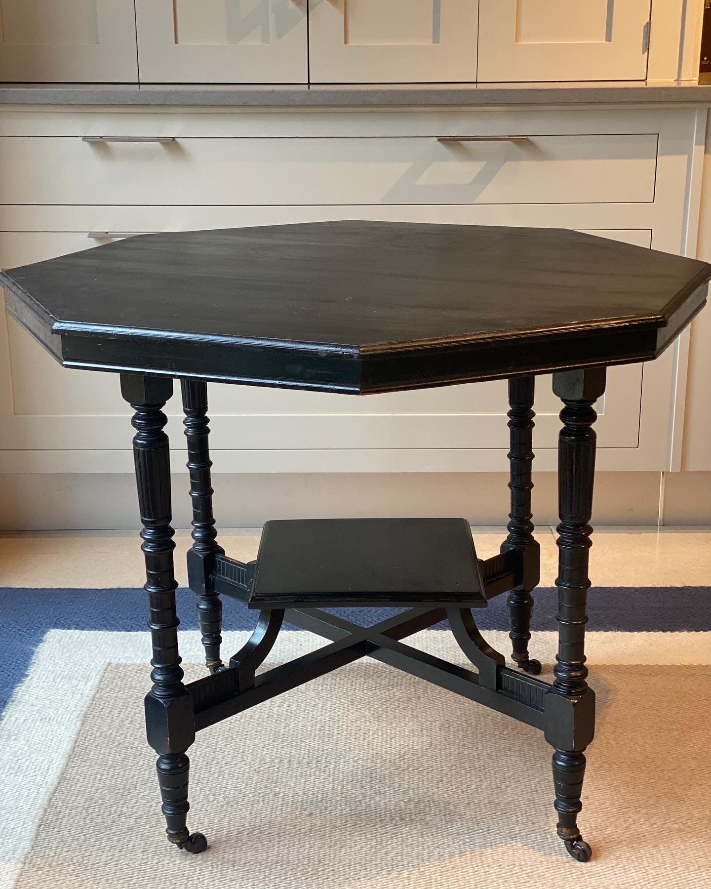 Large Ebonised Aesthetic Movement Table