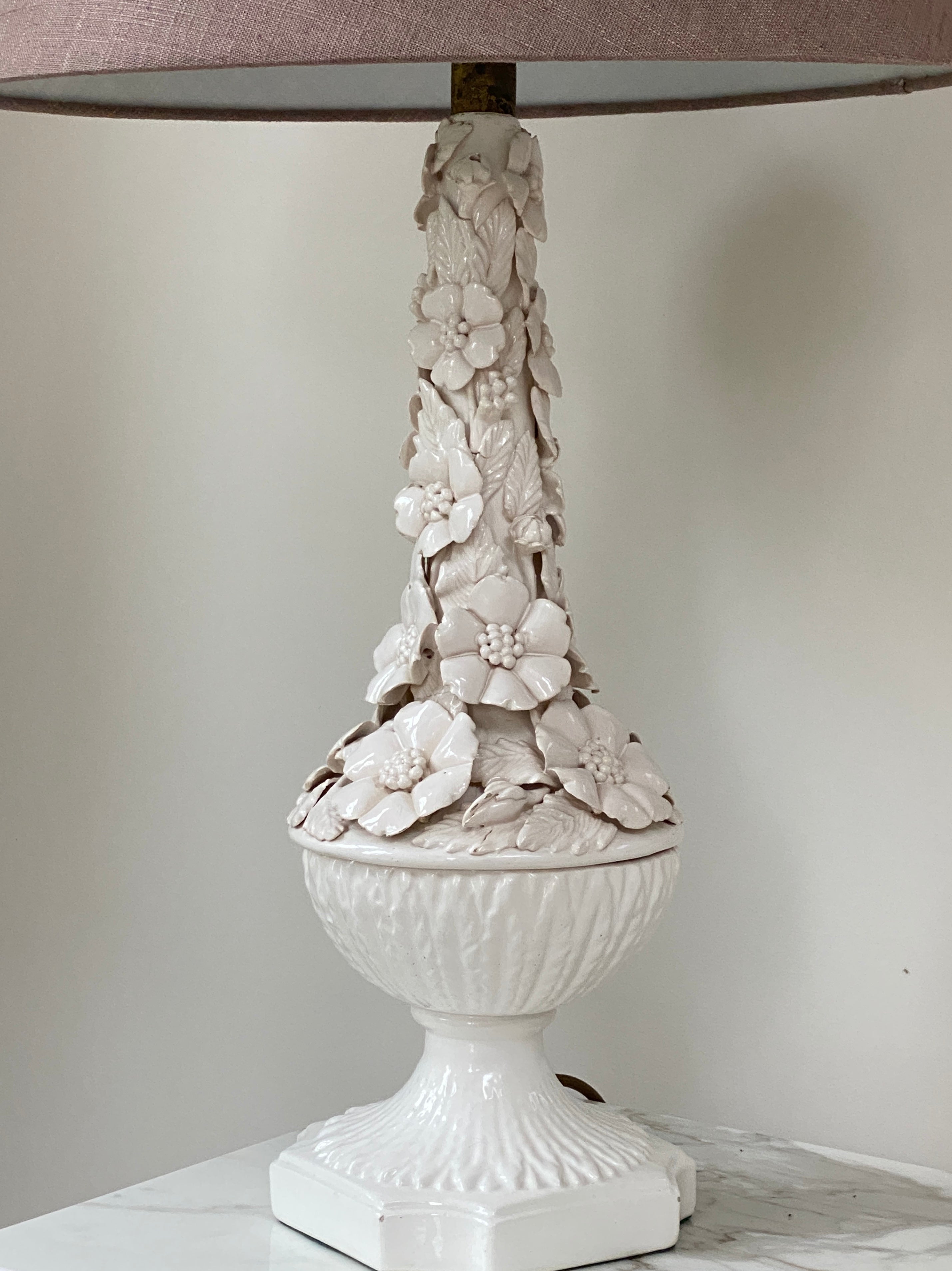 Vintage Floral Ceramic Table Lamp