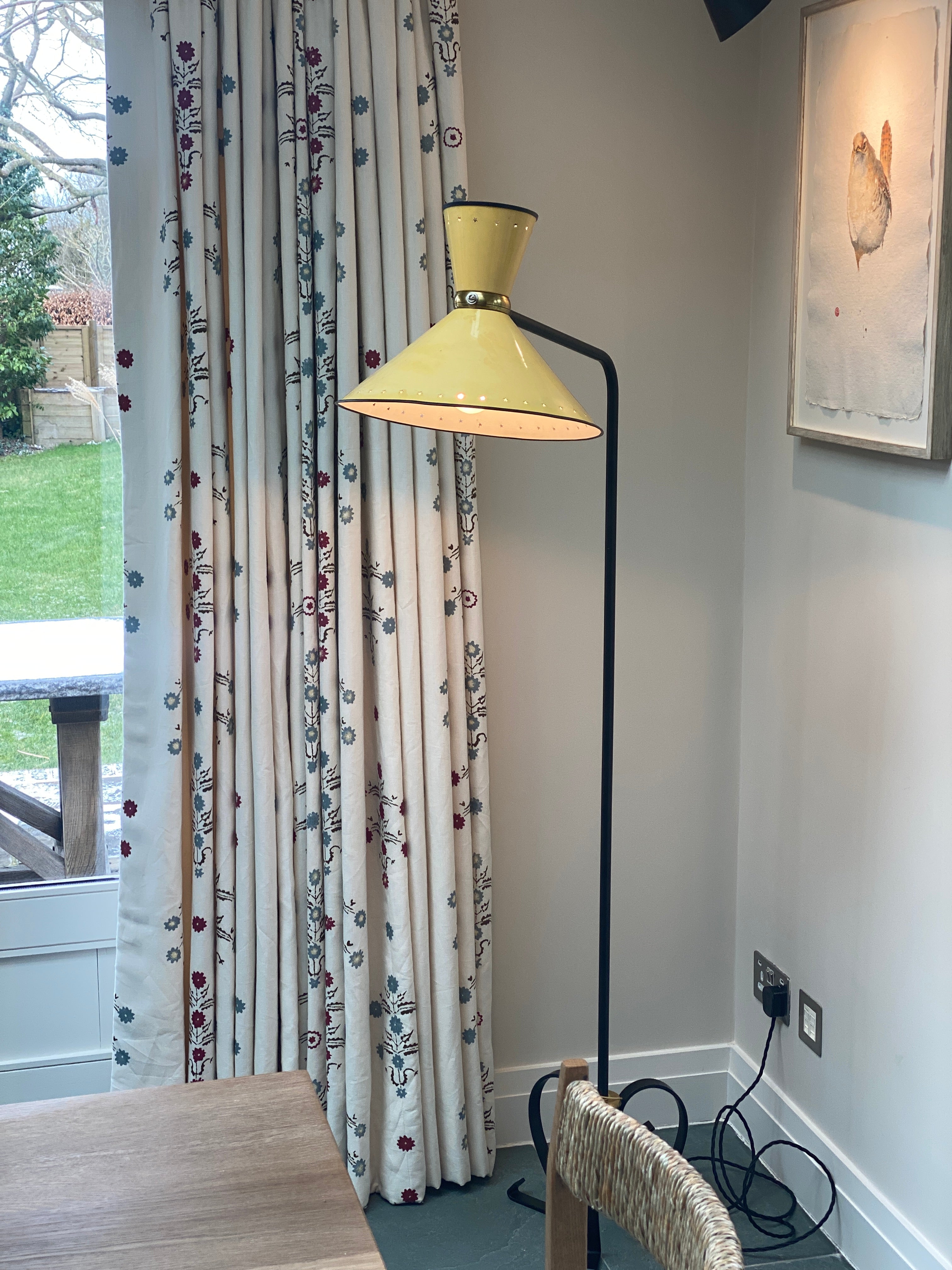 Original 1950s Diabolo Floor Lamp designed by Rene Mathieu for Lunel