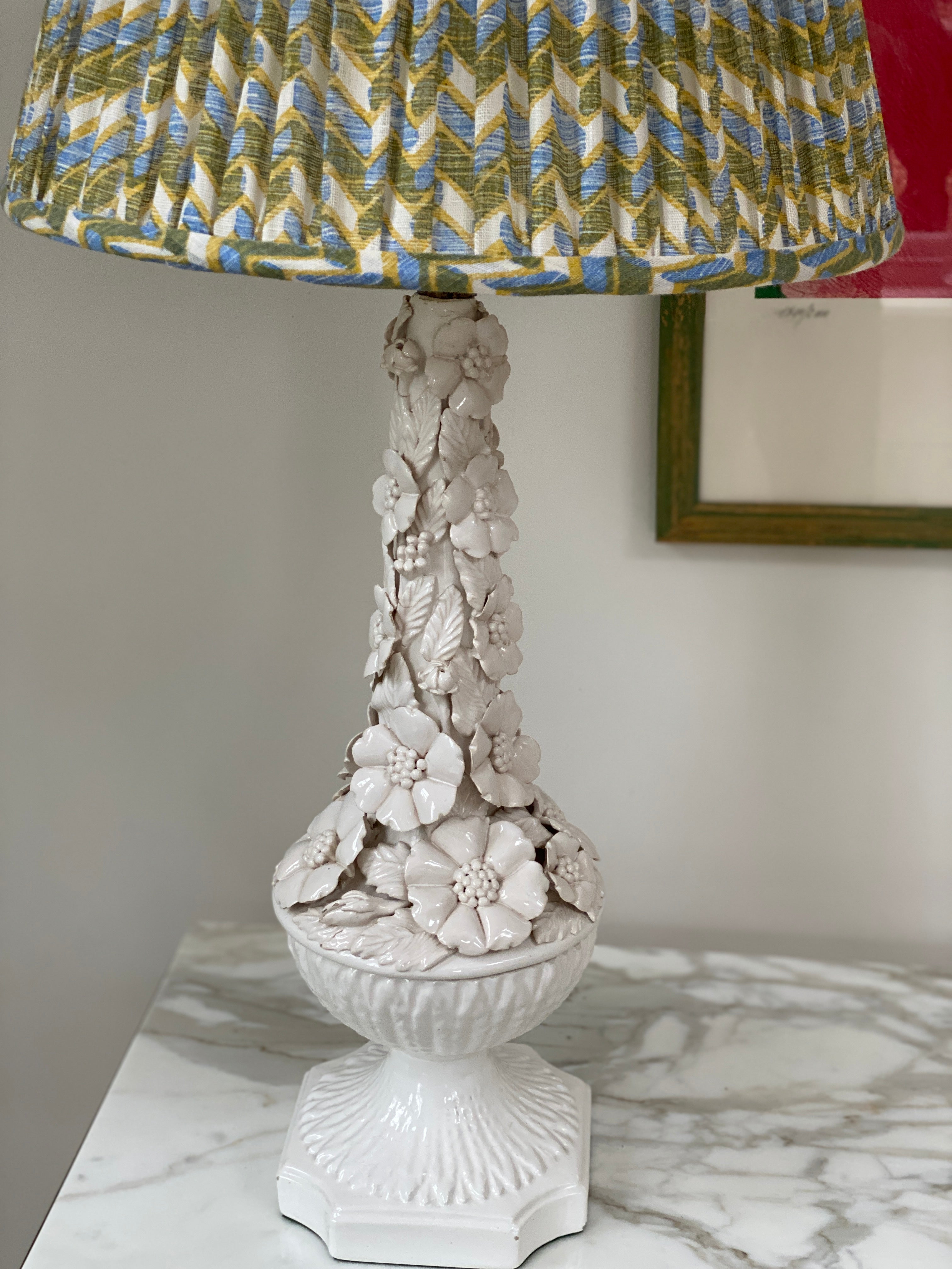 Vintage Floral Ceramic Table Lamp