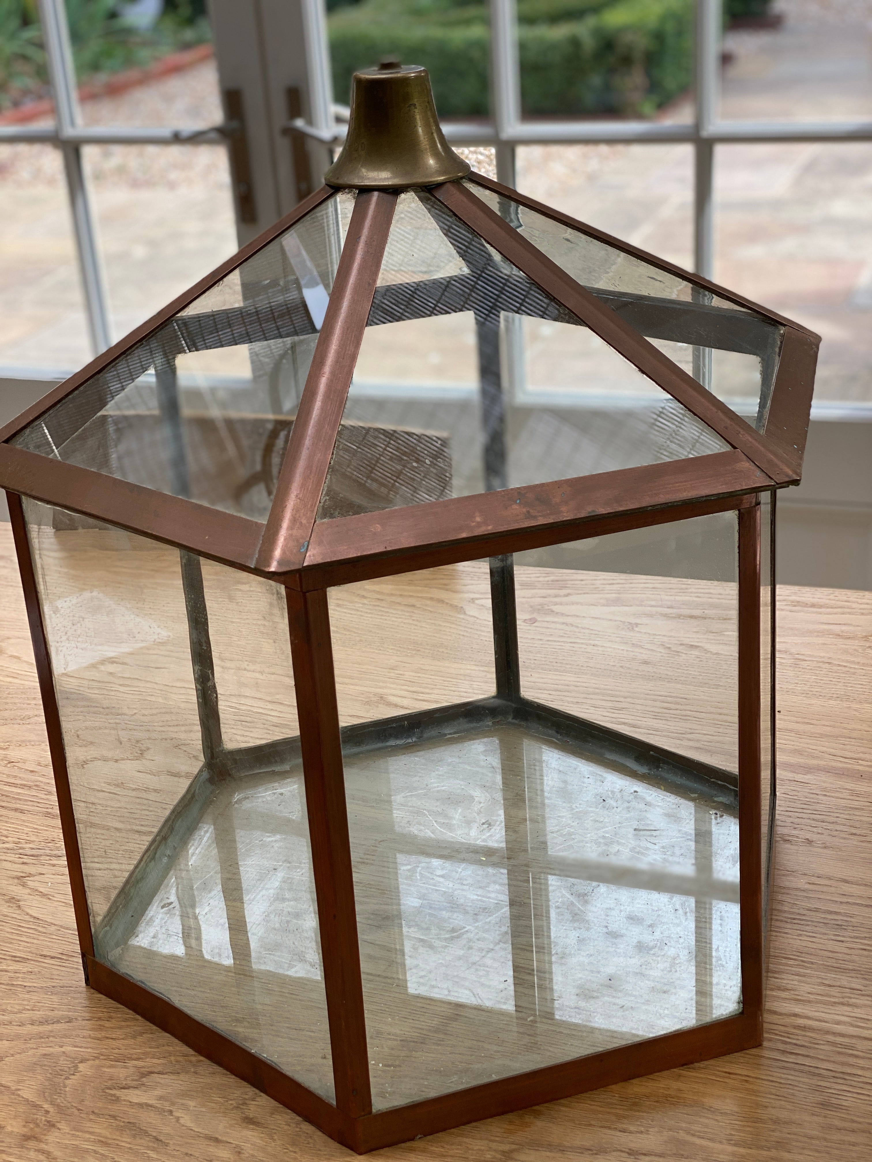 Large Vintage Copper Terrarium