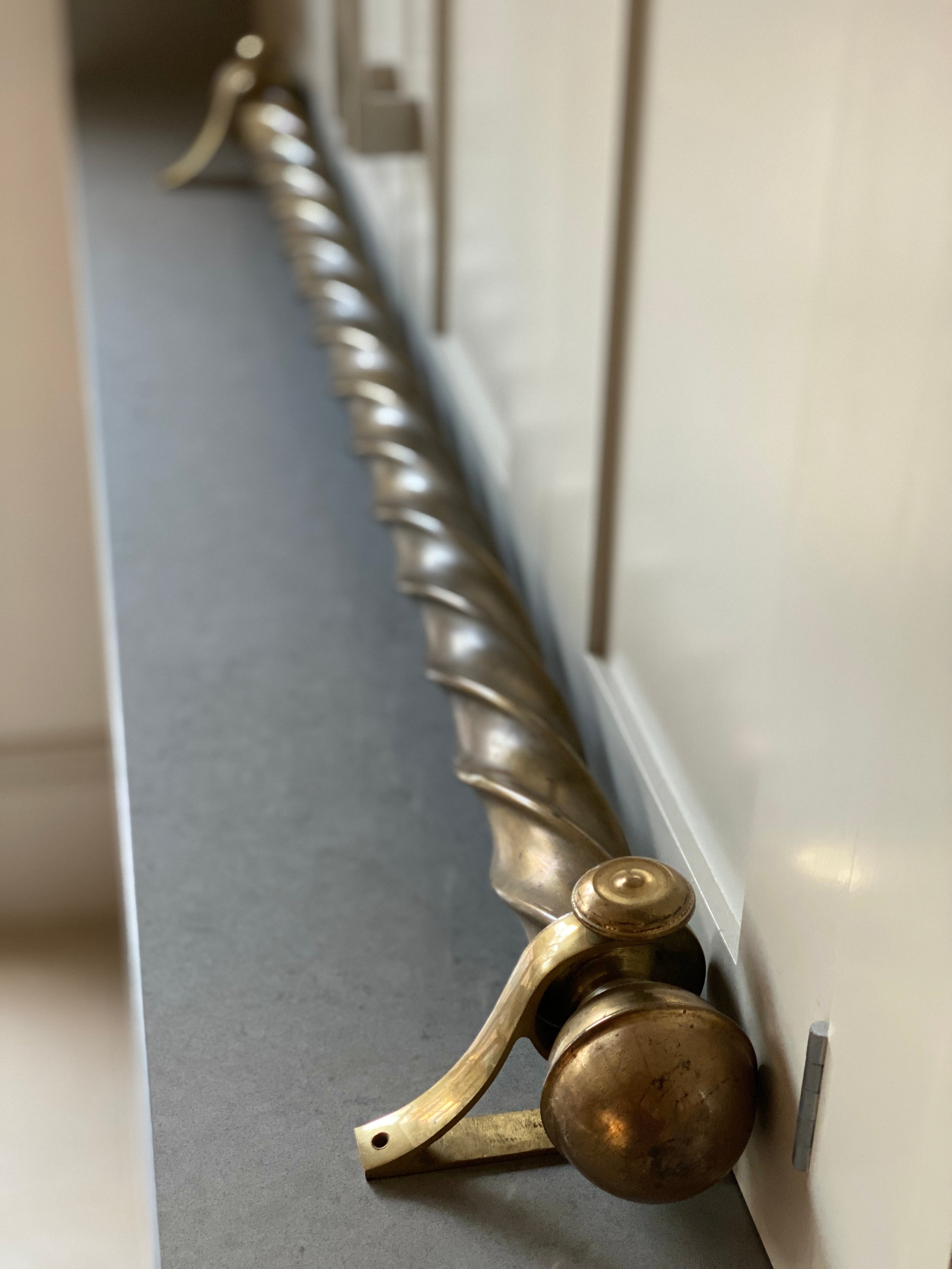 Vintage Barley Twist Brass Curtain Pole