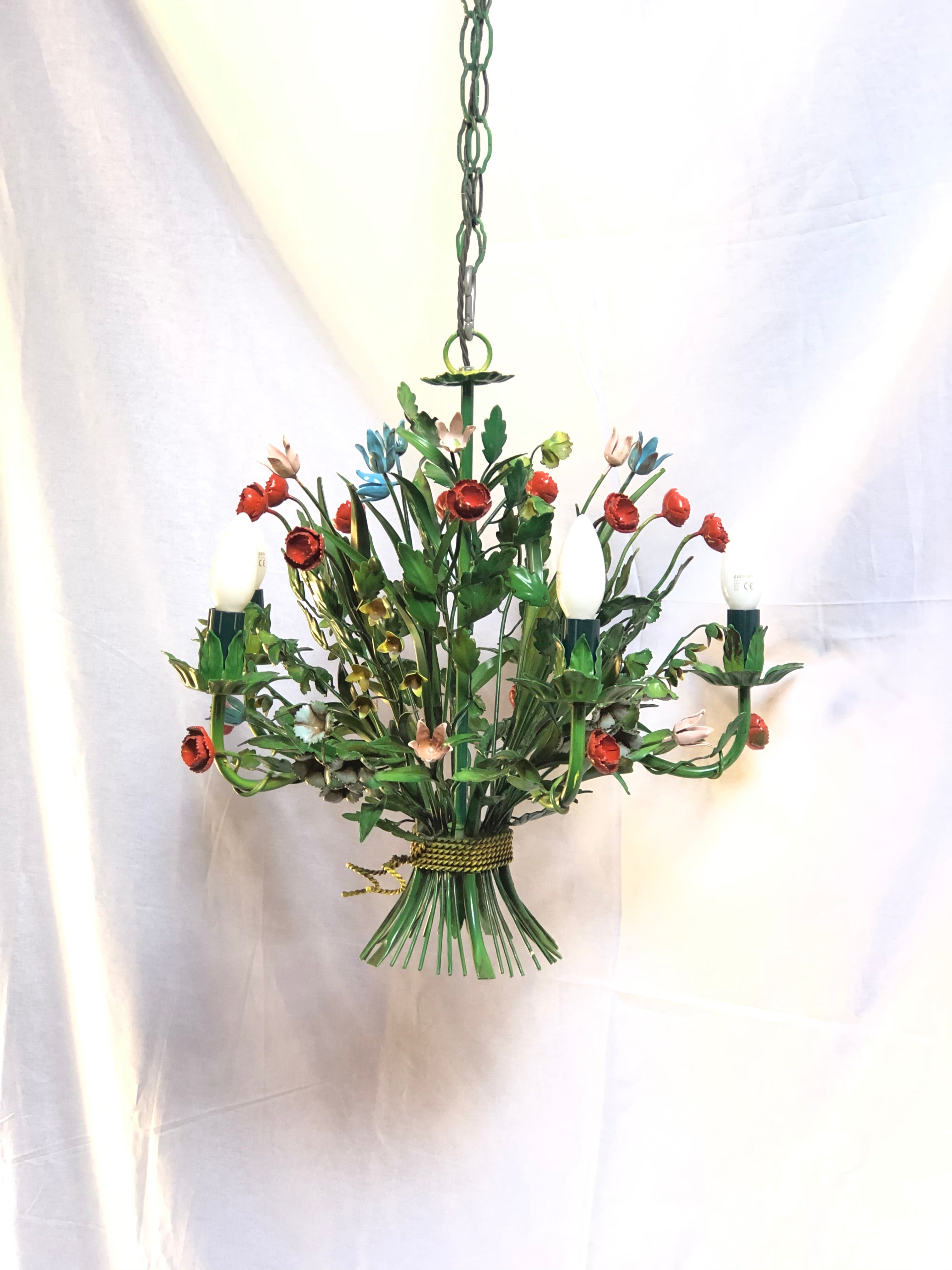 Mid century French Toleware Chandelier