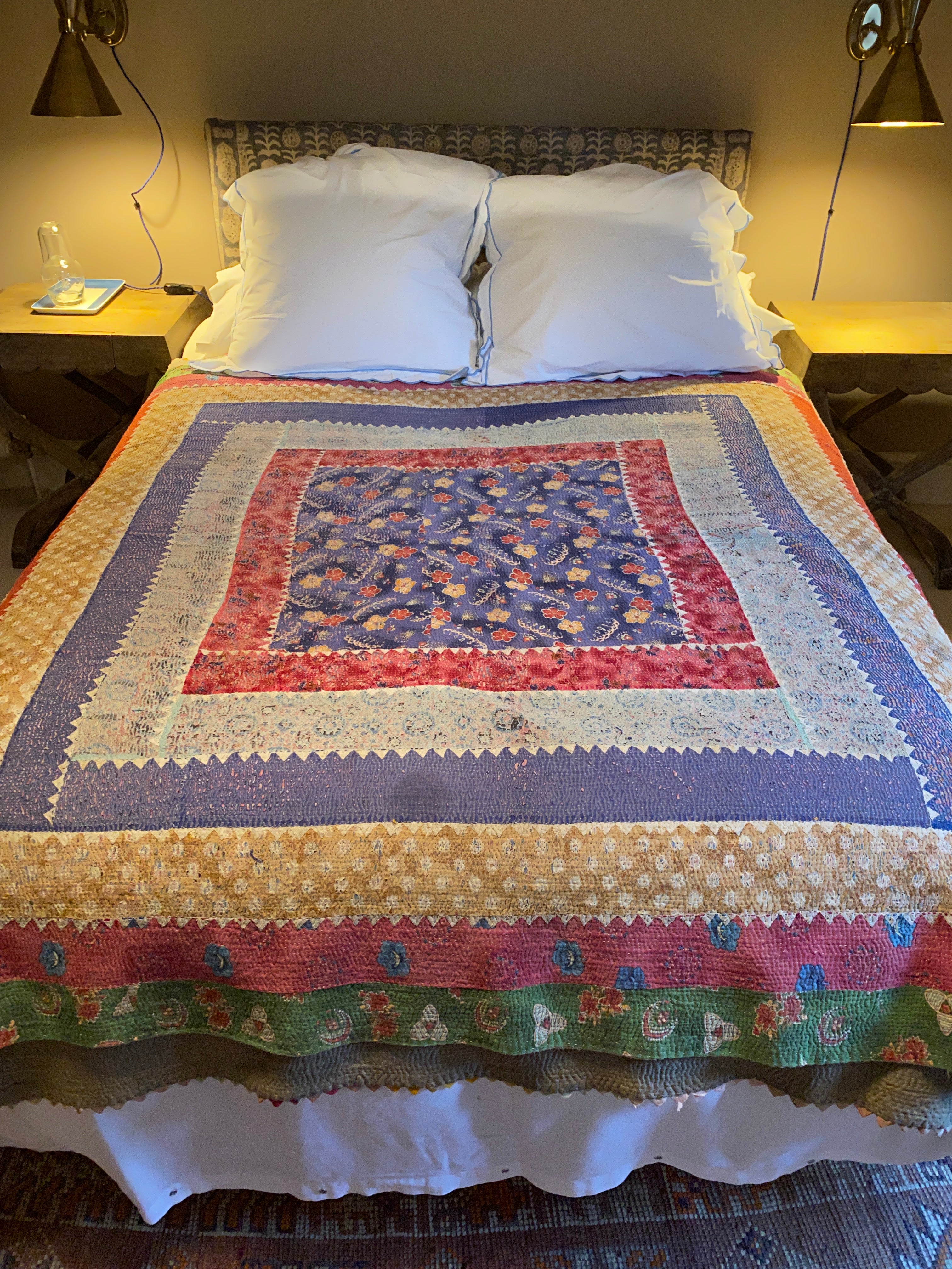 Beautiful Antique Kantha Quilt