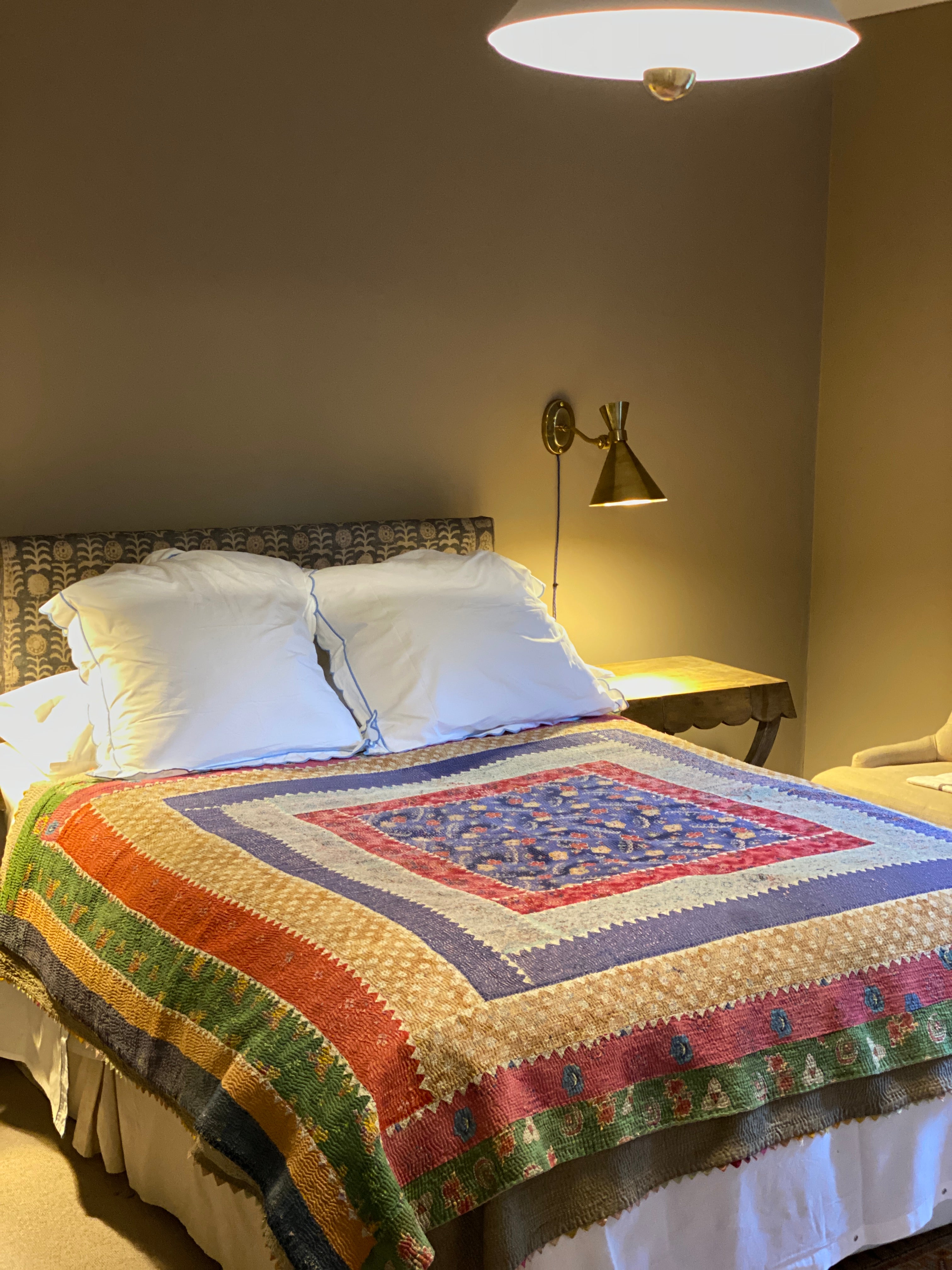 Beautiful Antique Kantha Quilt