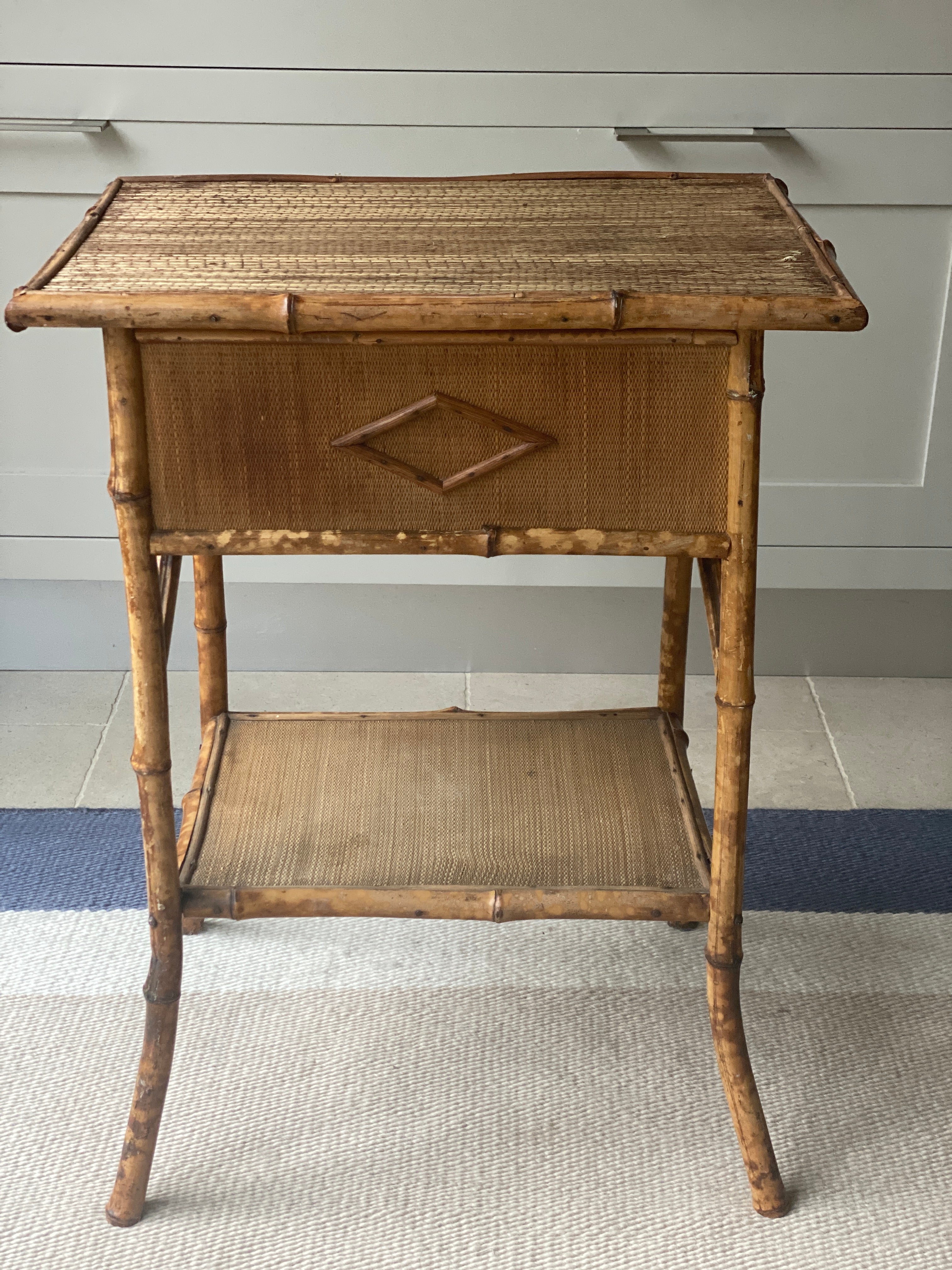 Plant stand / table with compartment and shelf
