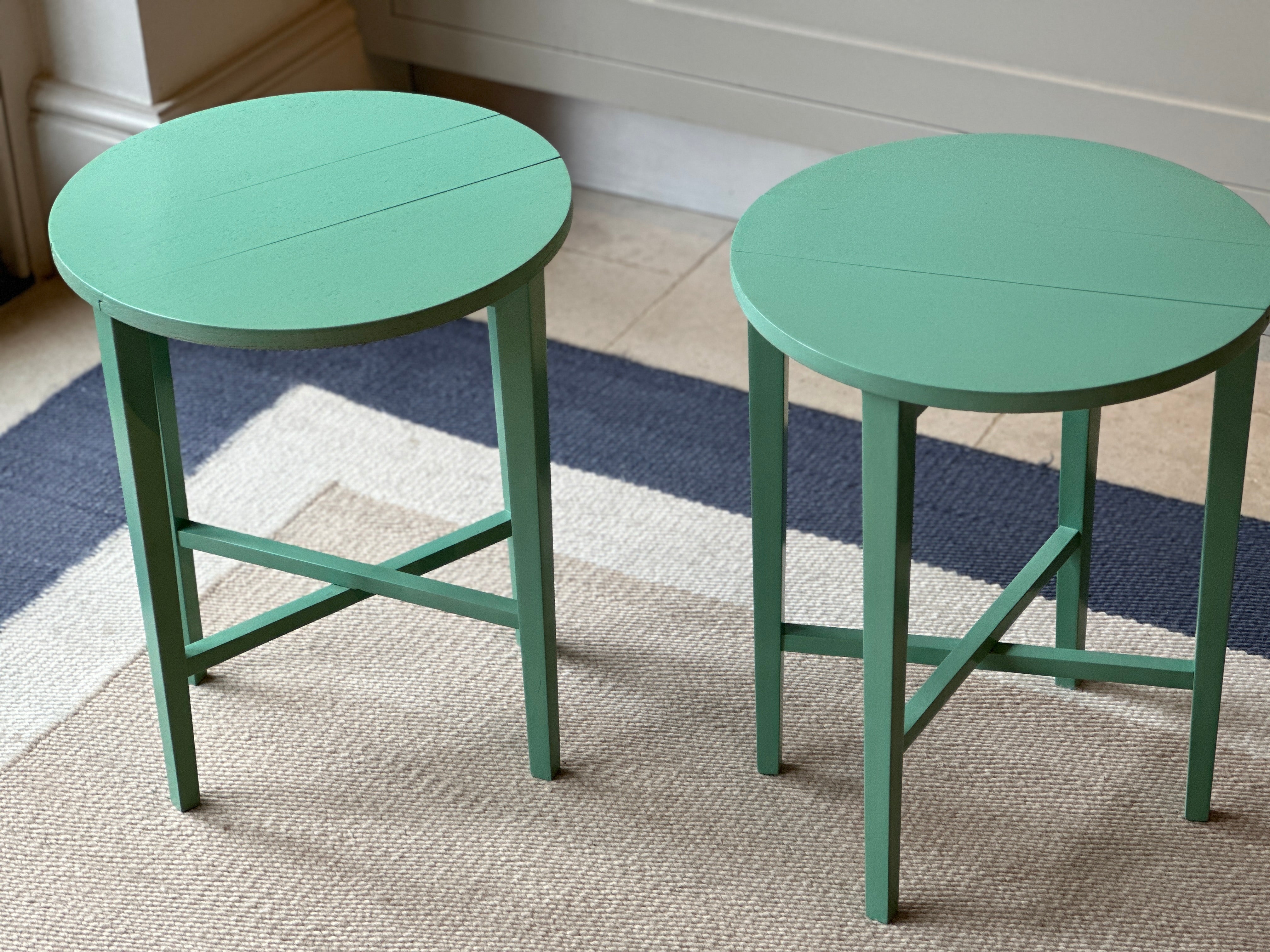 Pair of Folding Vintage Tables in FB Arsenic