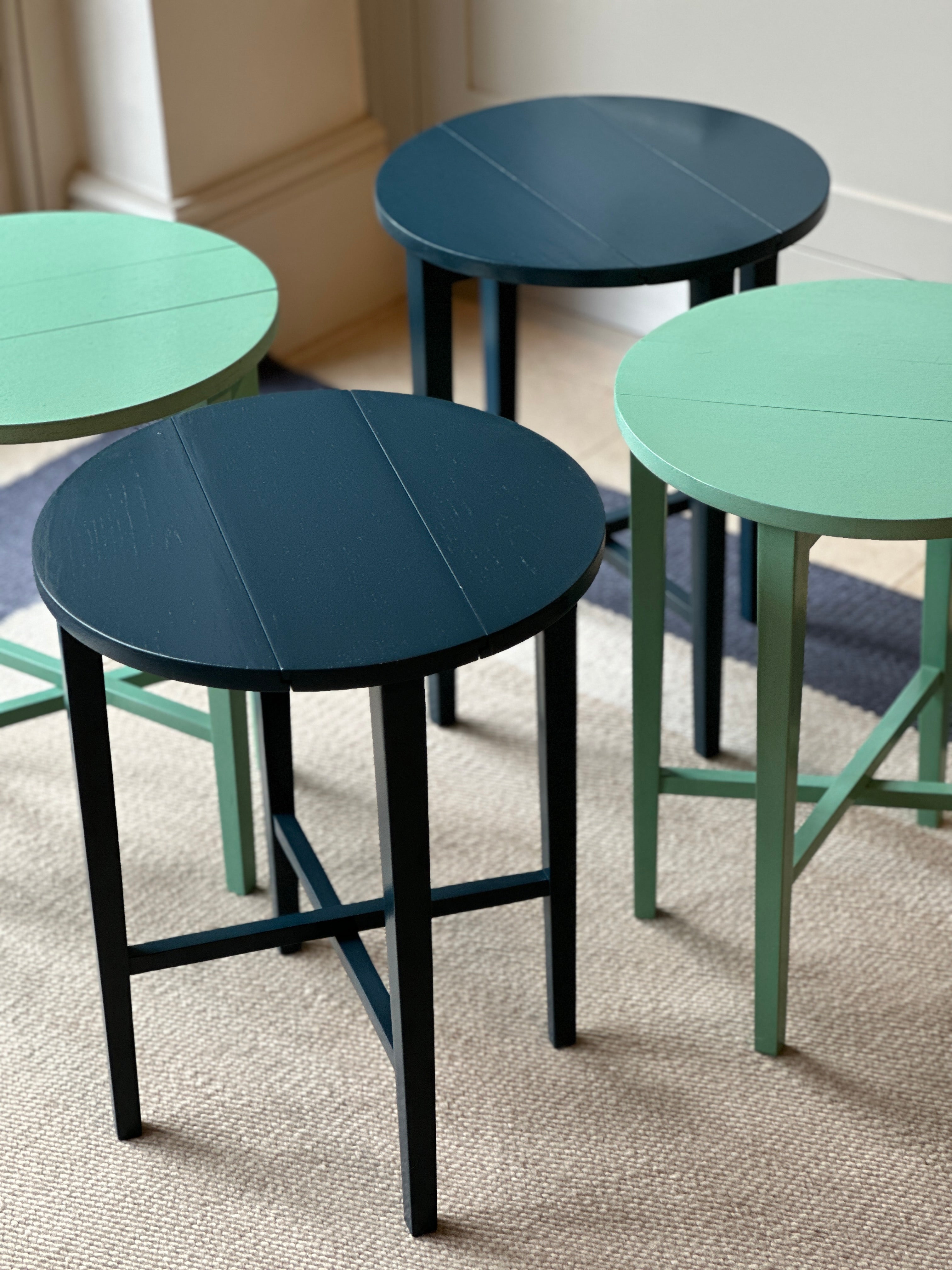 Pair of Folding Vintage Tables in FB Arsenic