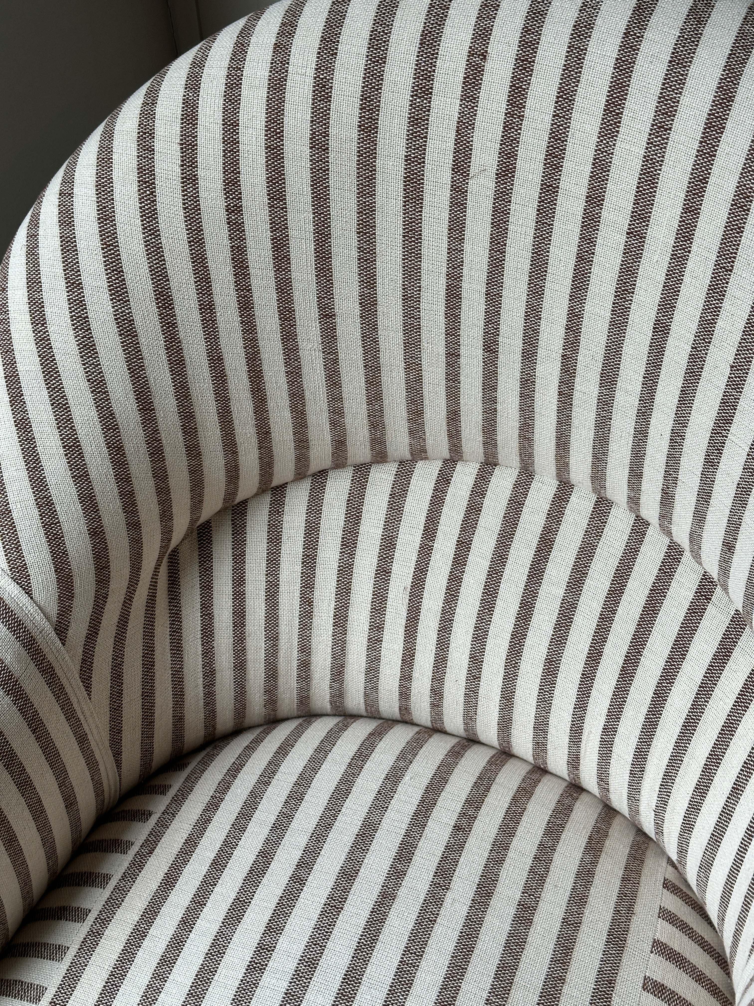 Pair of Crapaud Chairs in GG Cocoa Olive Sacking