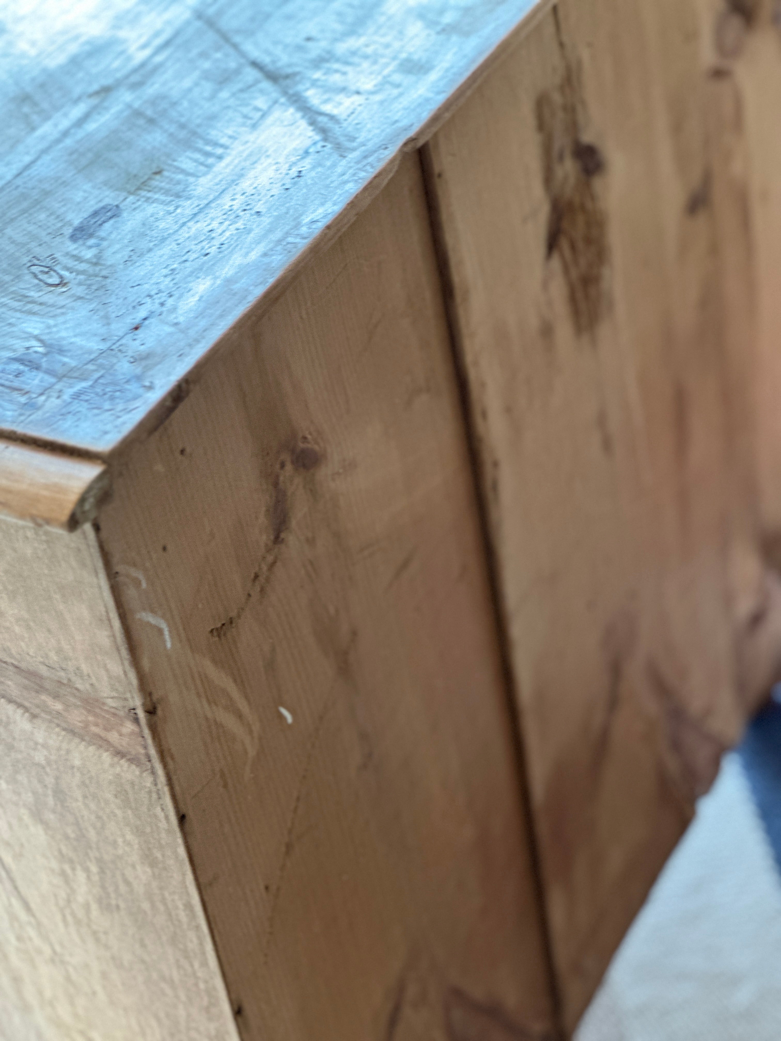 Small Pitch Pine Chest of Drawers