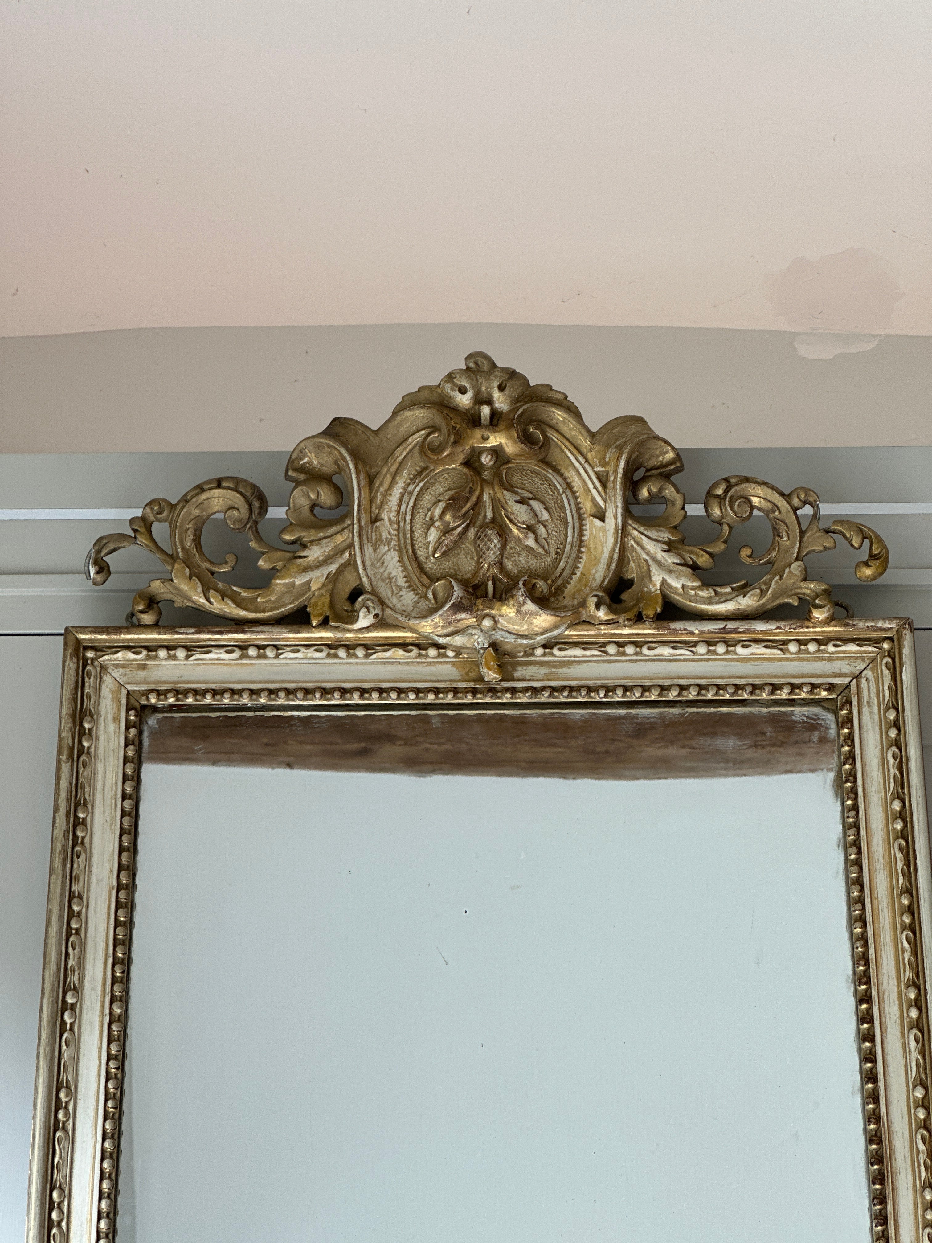Very Tall French Gilt Mirror