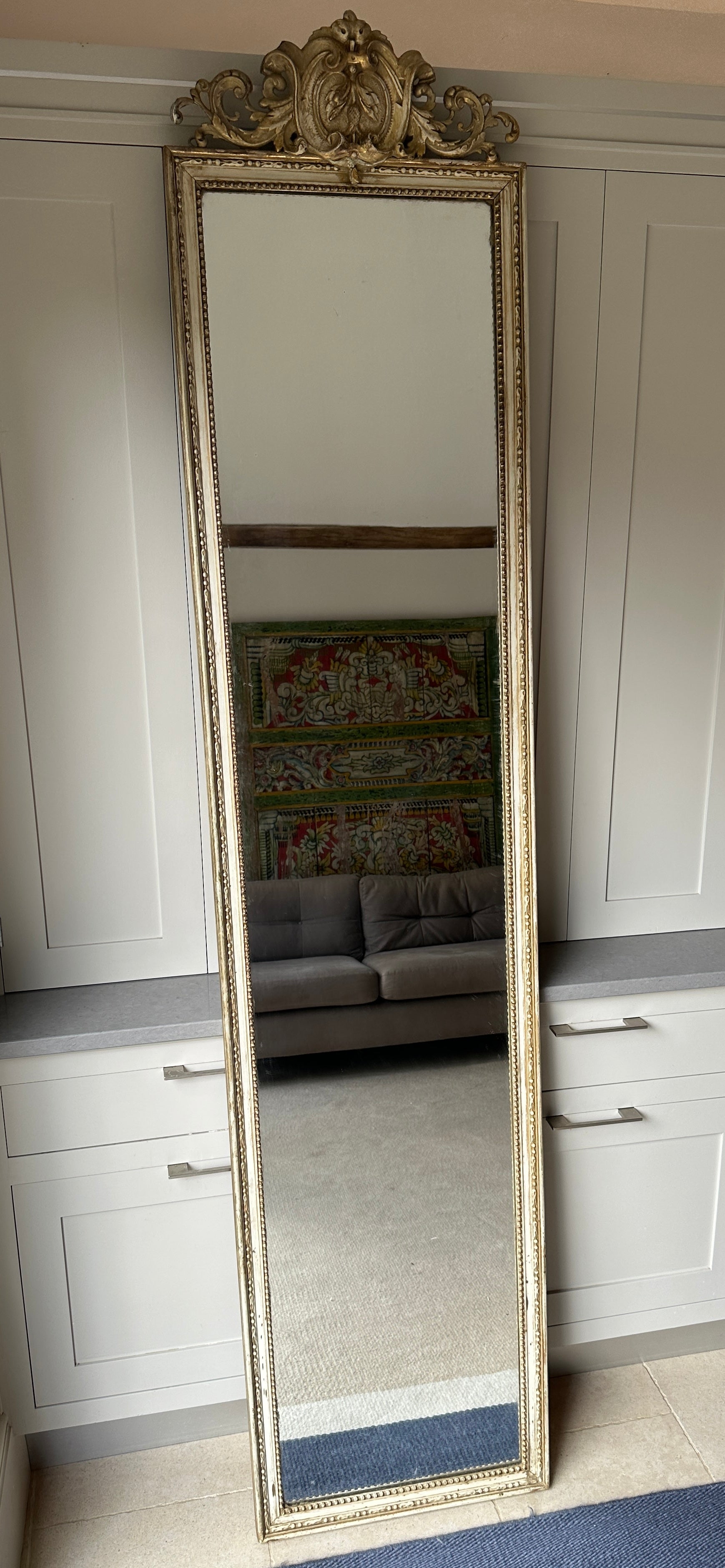 Very Tall French Gilt Mirror