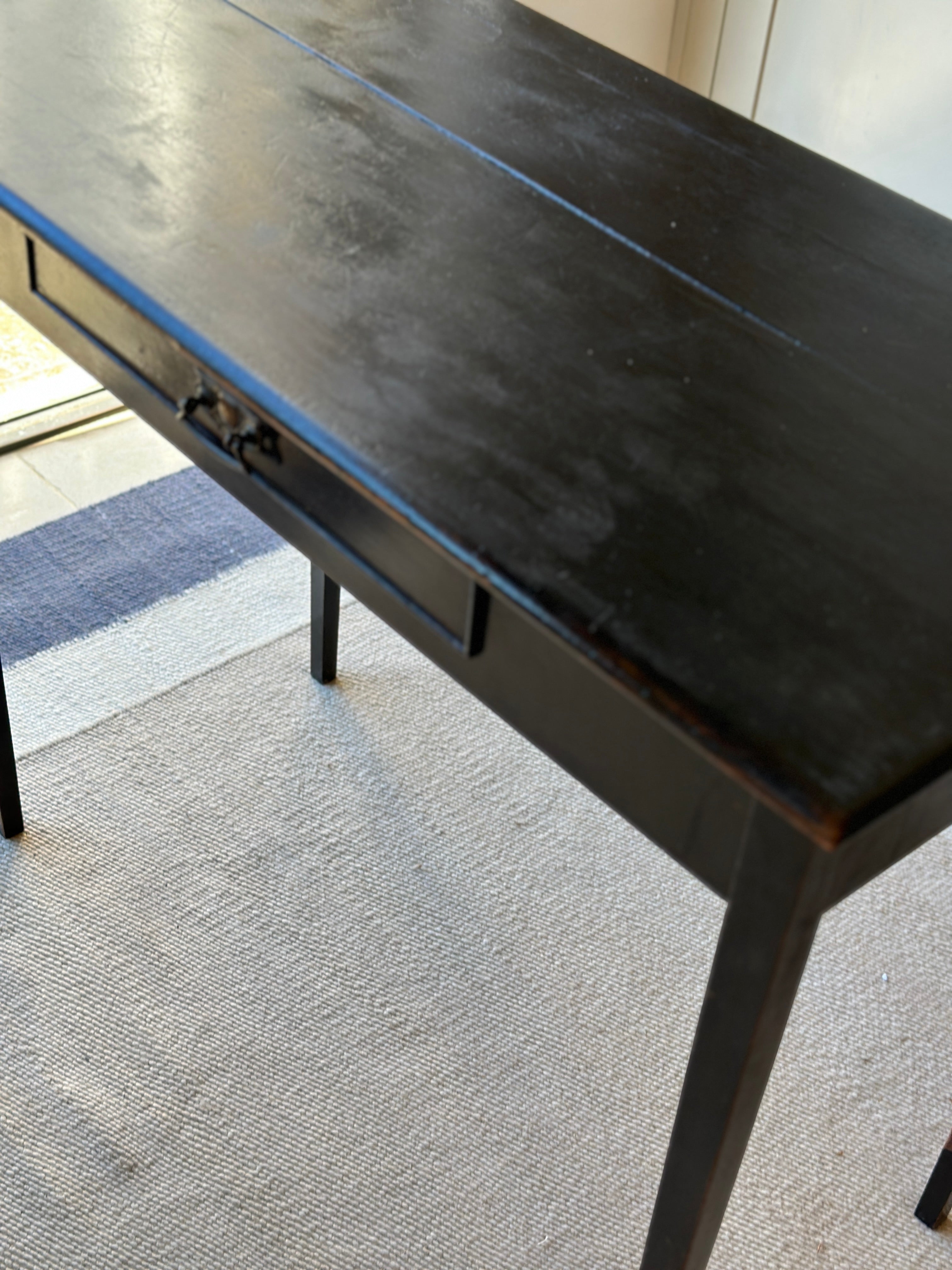 Gorgeous Ebonised Side Table with Tapered Legs