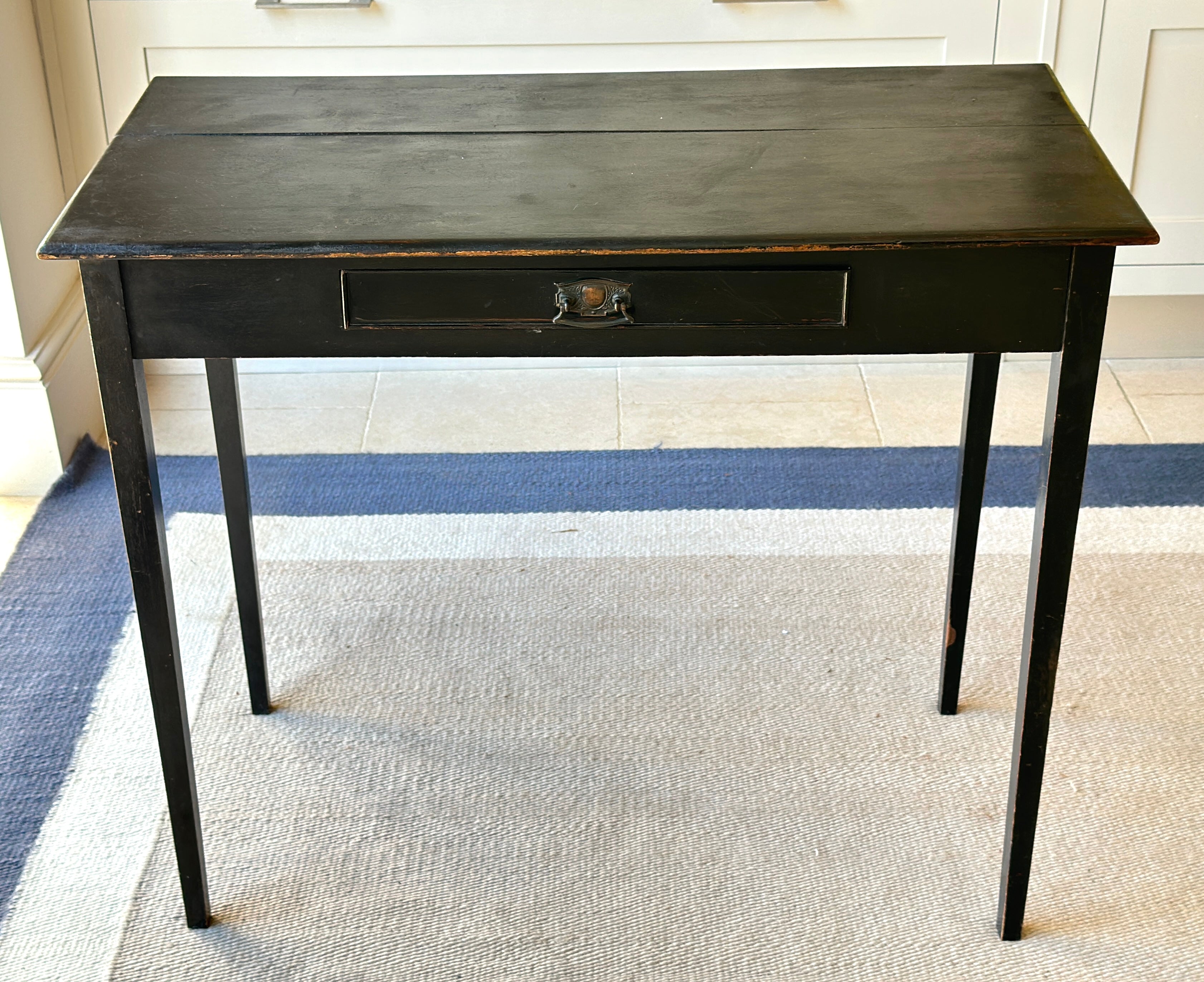Gorgeous Ebonised Side Table with Tapered Legs