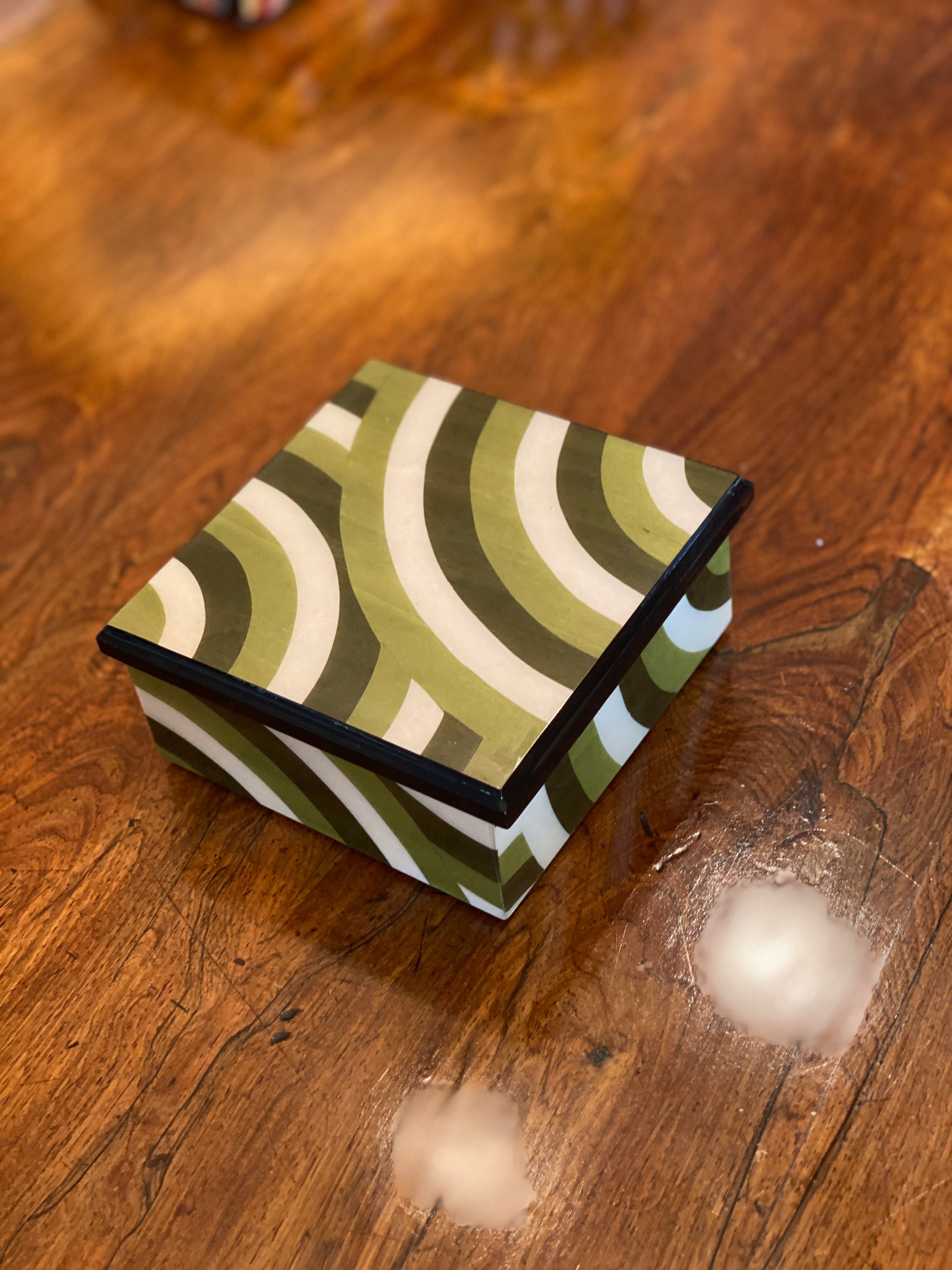 Italian Marquetry Boxes with Velvet Interior