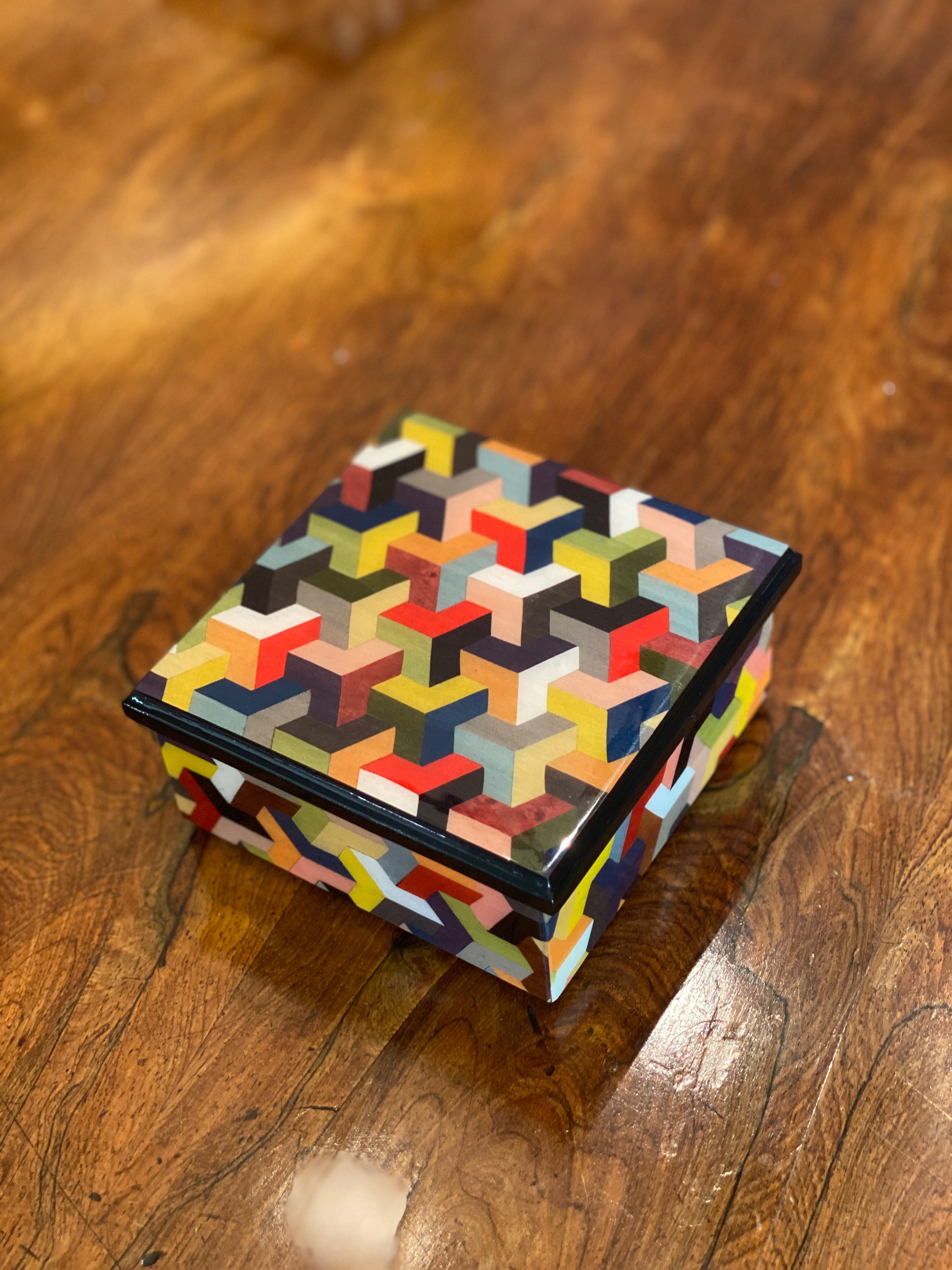Italian Marquetry Boxes with Velvet Interior
