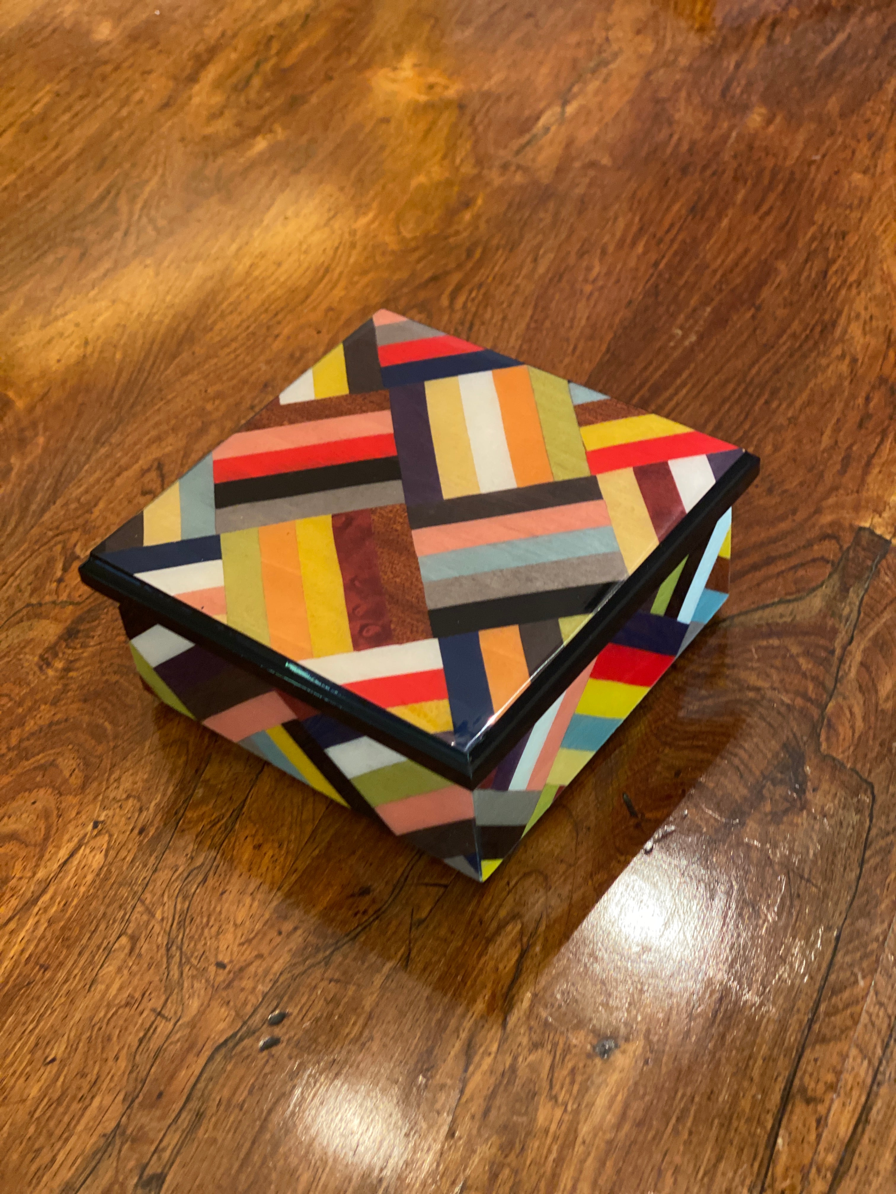 Italian Marquetry Boxes with Velvet Interior