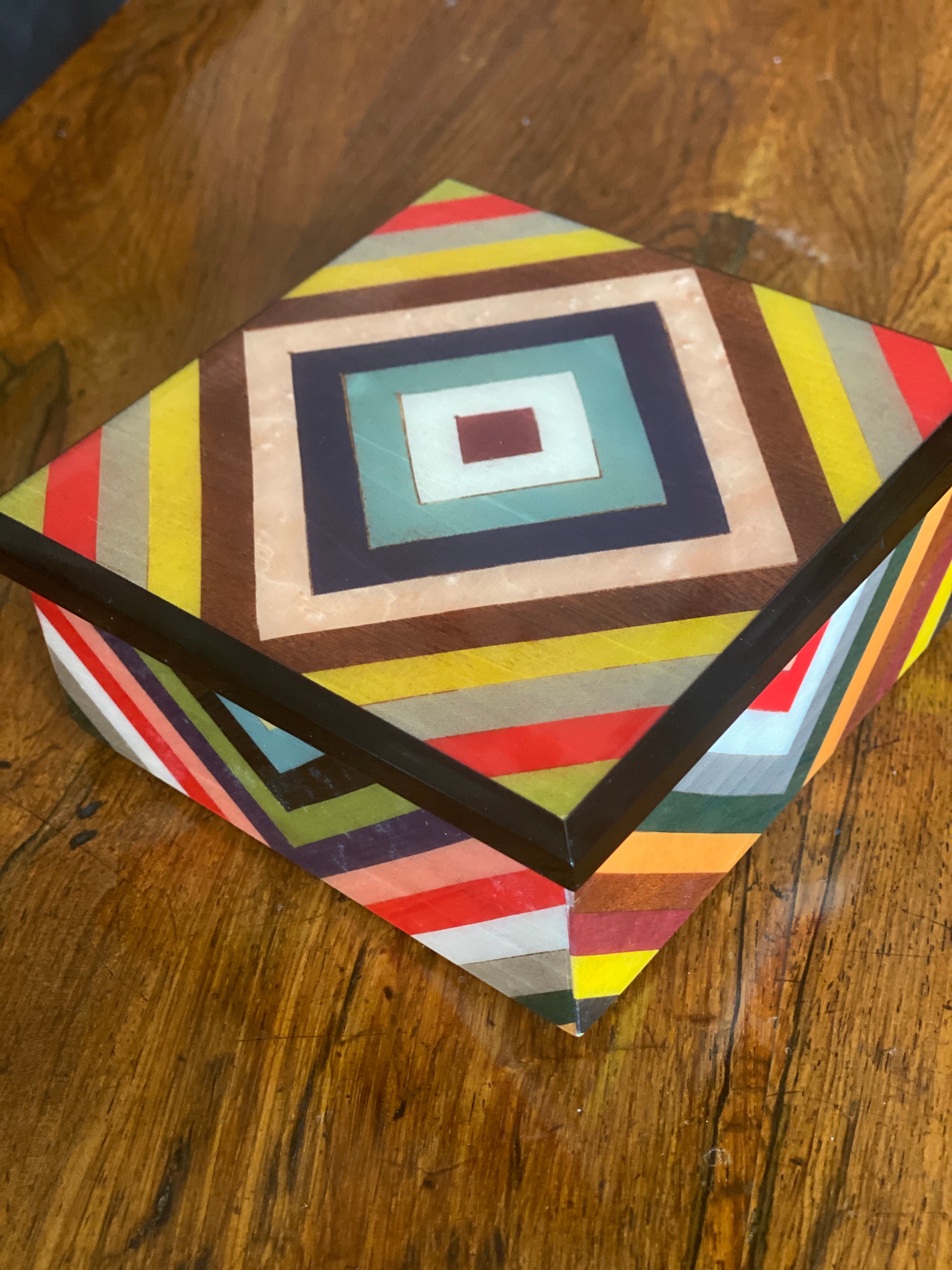 Italian Marquetry Boxes with Velvet Interior