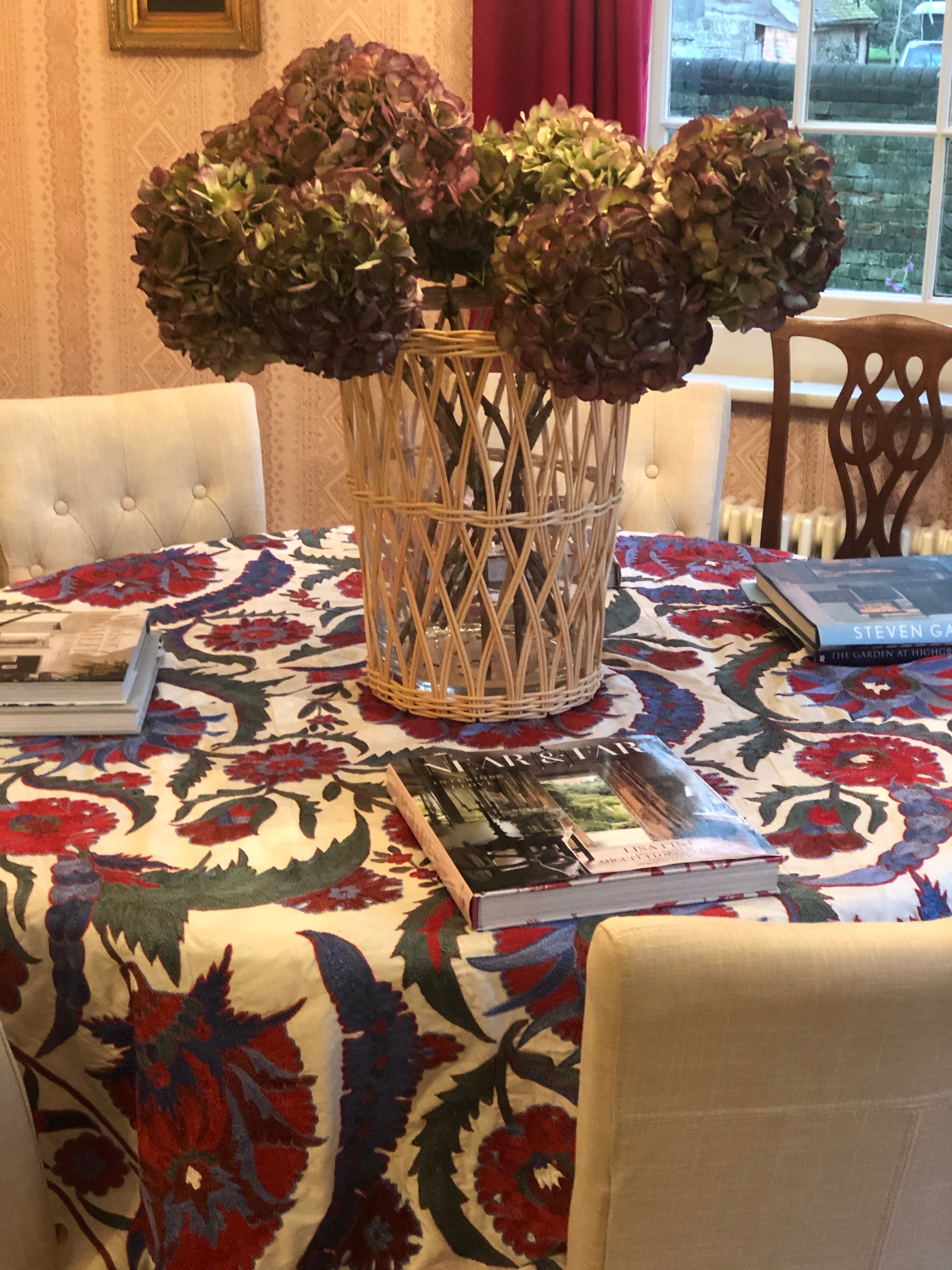 Exquisite Silk Handmade Suzani Table Cloth/ Wall Covering