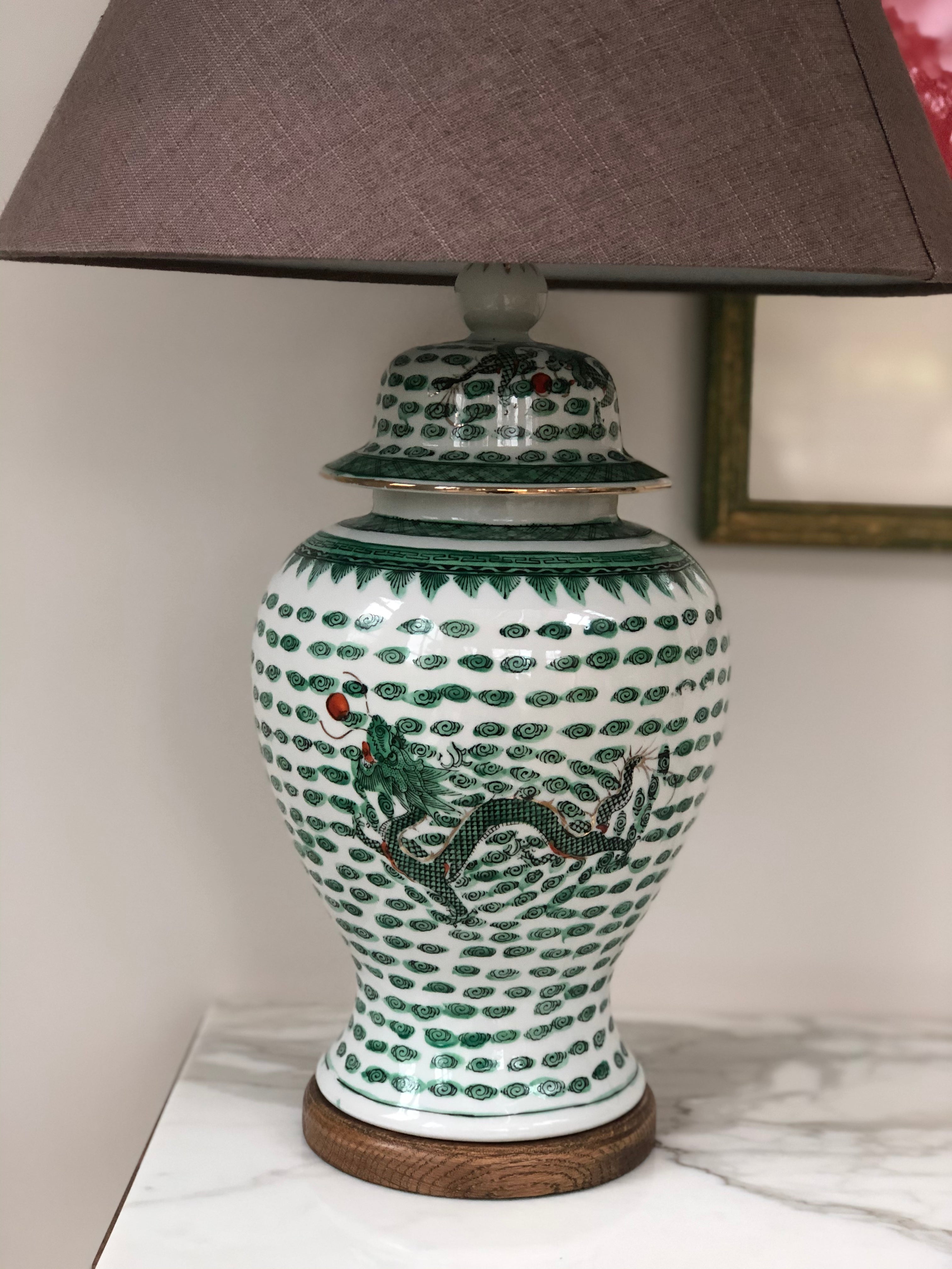 Vintage Chinese Ginger Jar Lamp