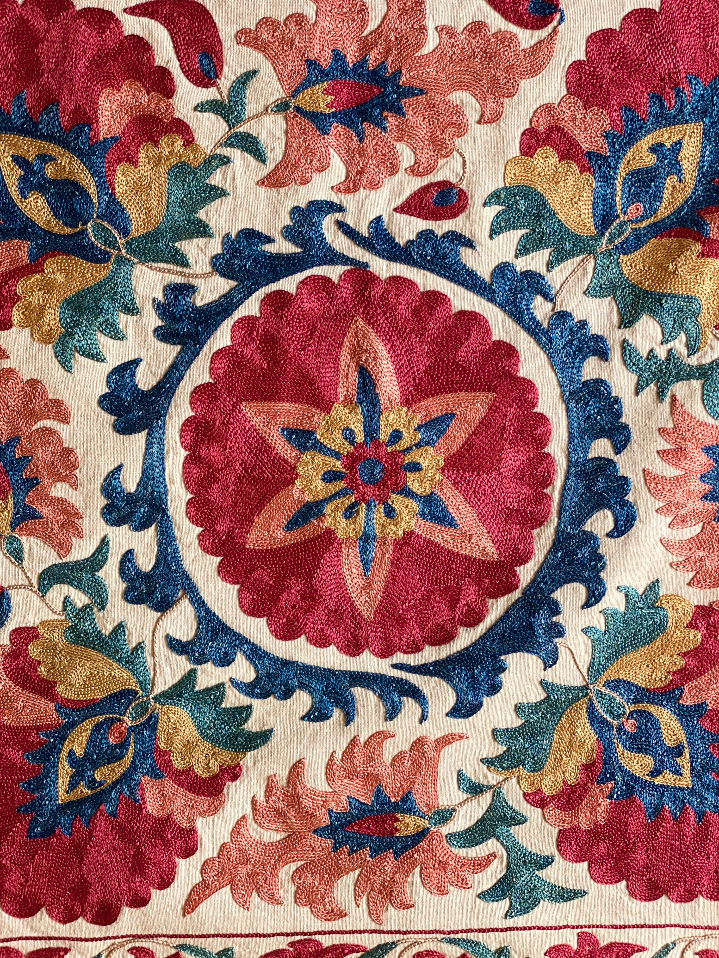 Vintage Uzbek Suzani Cushion