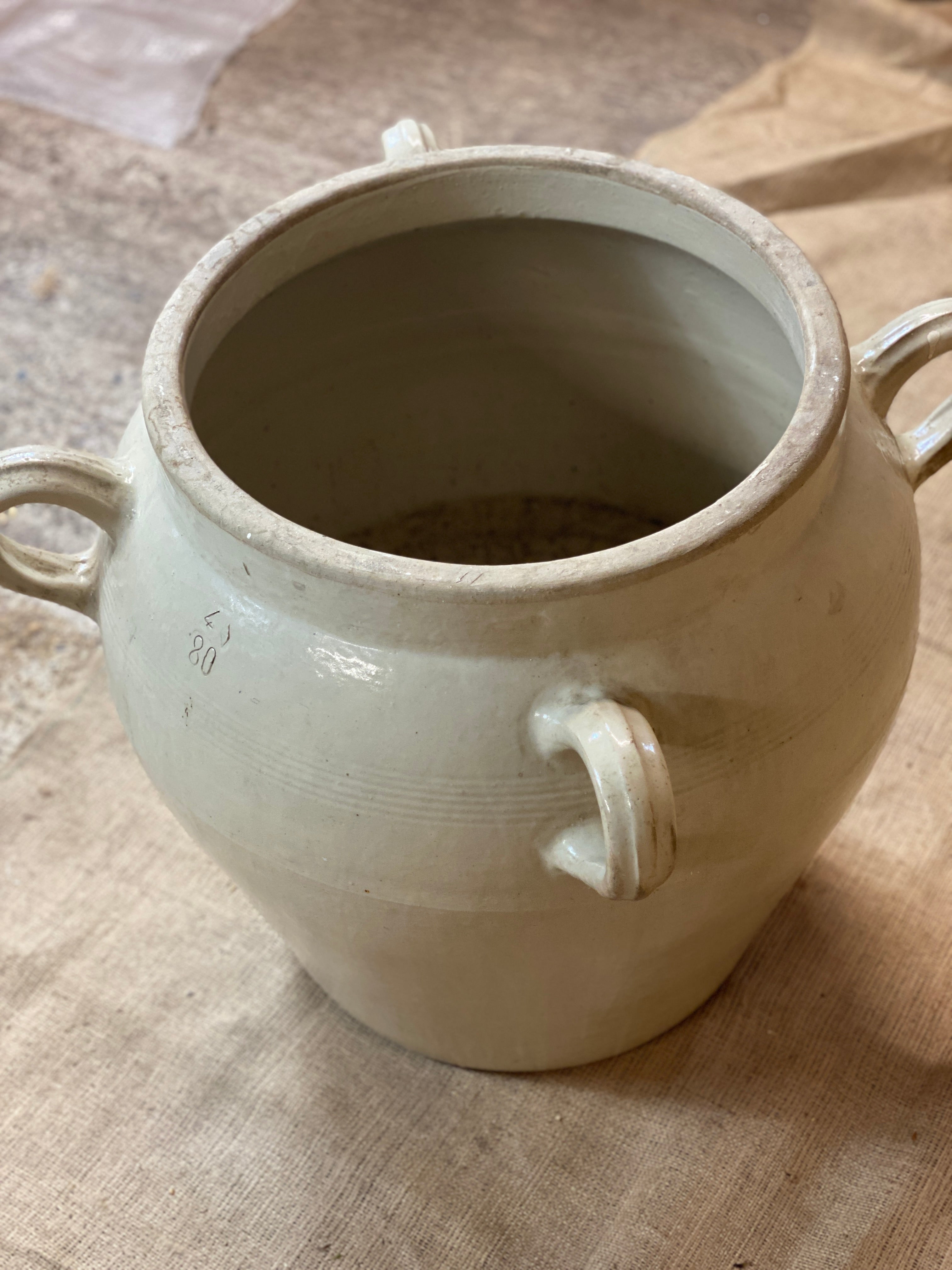Extra Large French Olive Oil Pot