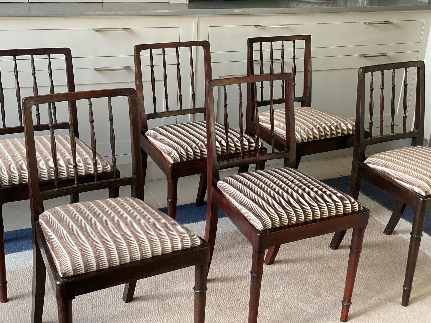 Six Attractive Faux Bamboo Dining Chairs