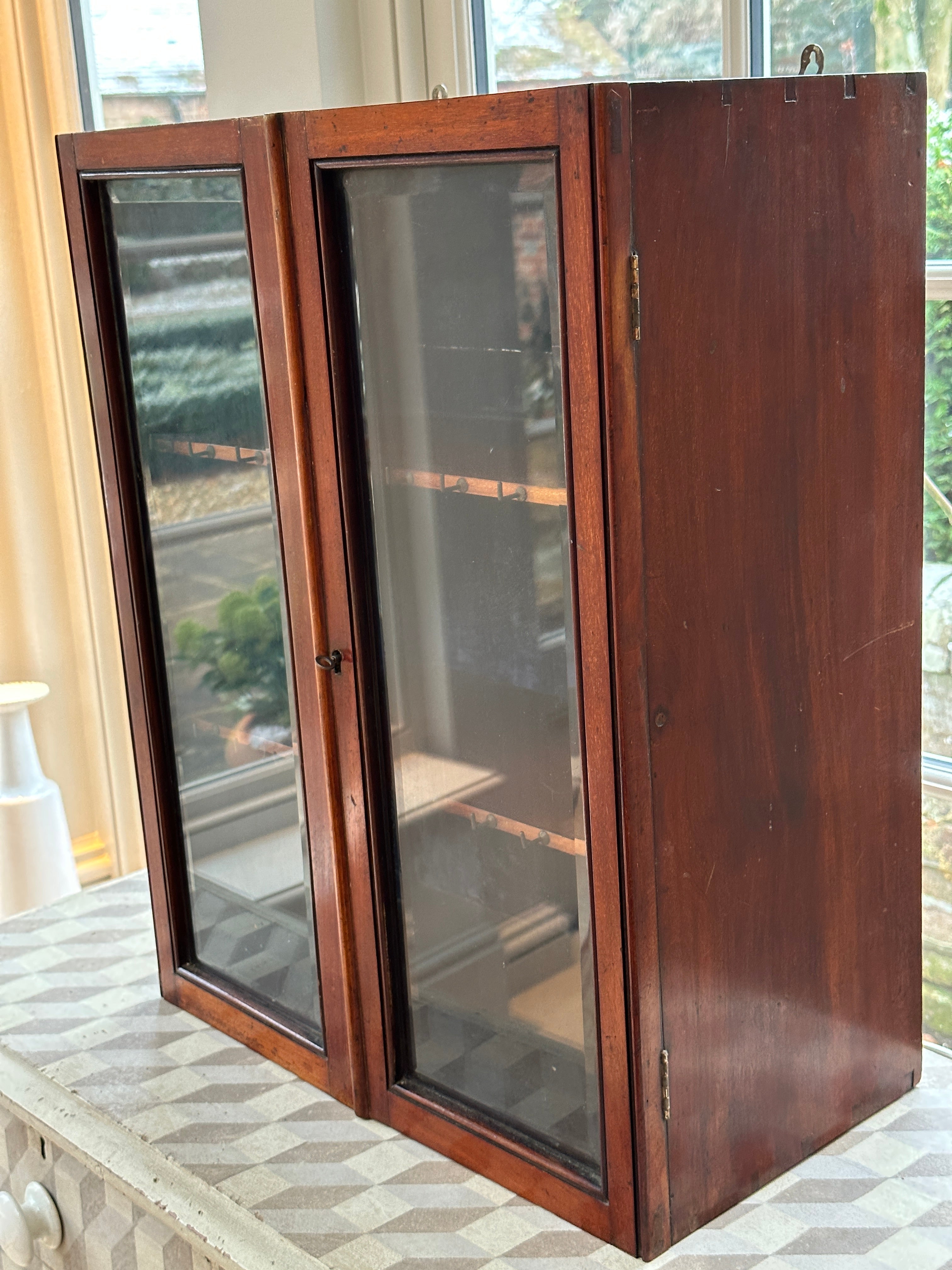 Mahogany Glazed Wall Cabinet