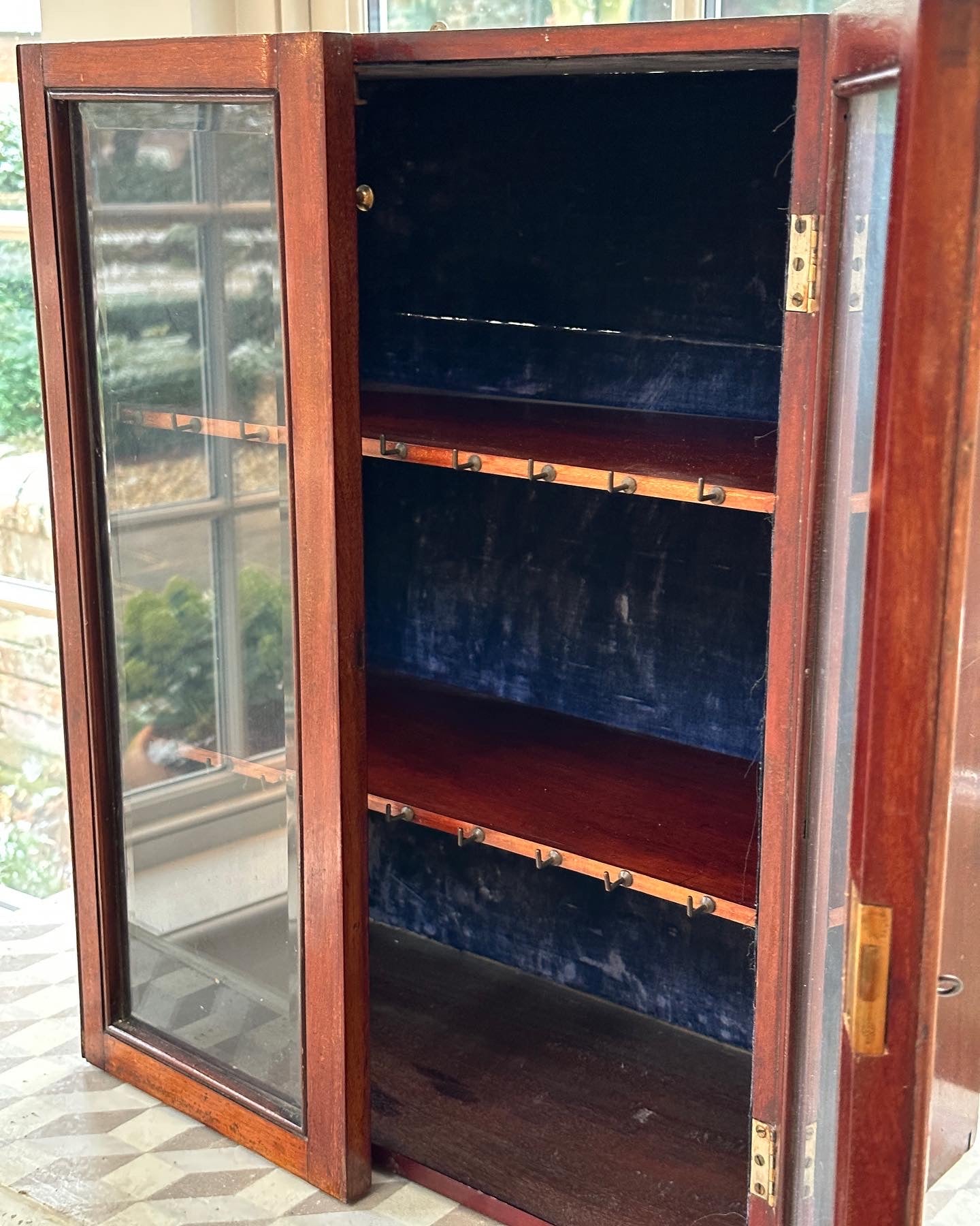 Mahogany Glazed Wall Cabinet