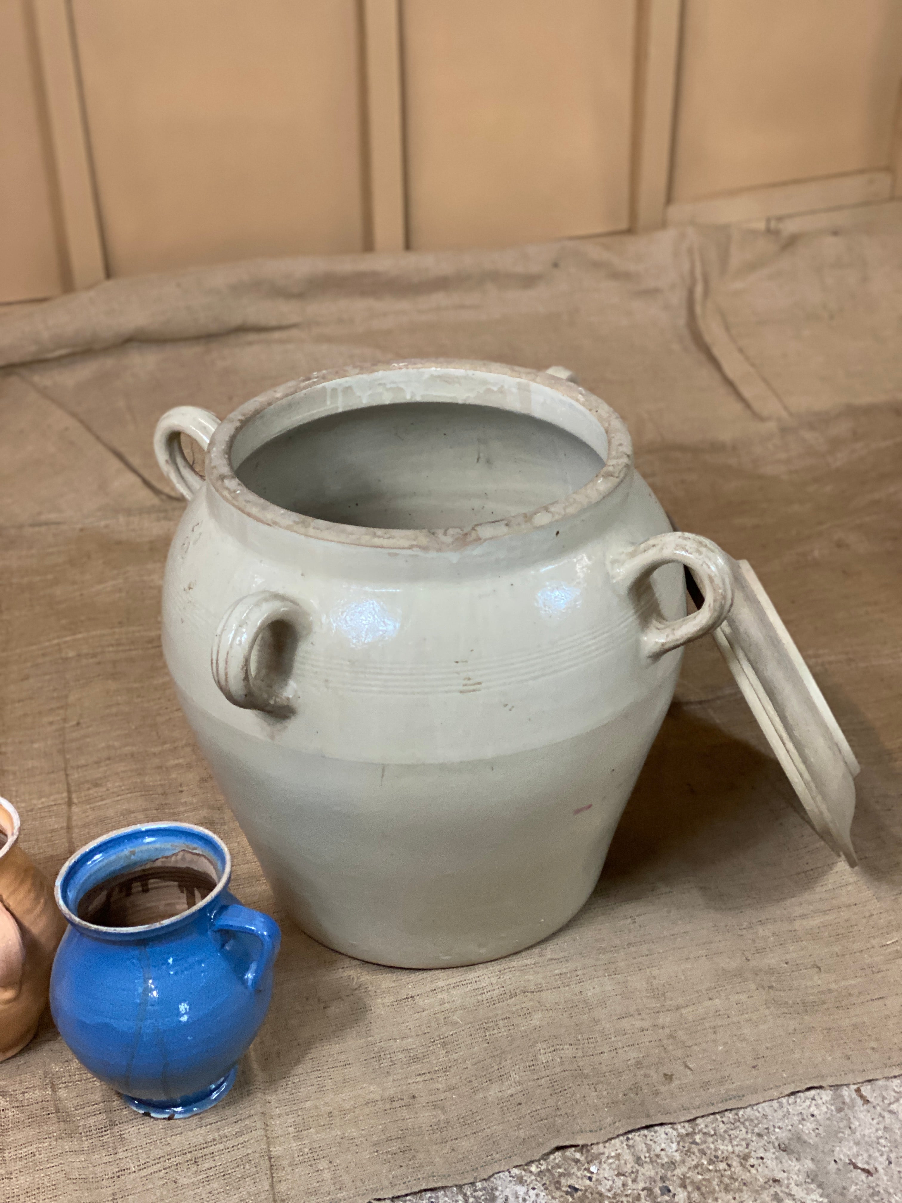 Extra Large French Olive Oil Pot