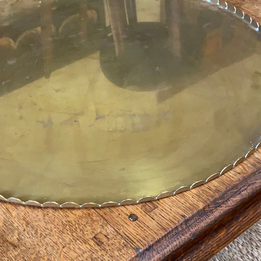 Pretty Scalloped Edge Brass Tray
